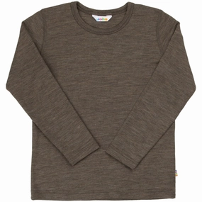 Joha Brown Melange Blouse M/Lange Sleeves Seamless Shoulder