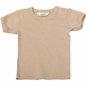 Joha Cotton Beige T-Shirt High-Quality Cotton Daily Casual