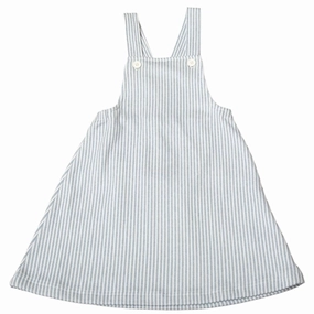 Joha White AOP Pinafore Dress Comfortable shift dress FlatlockSeam