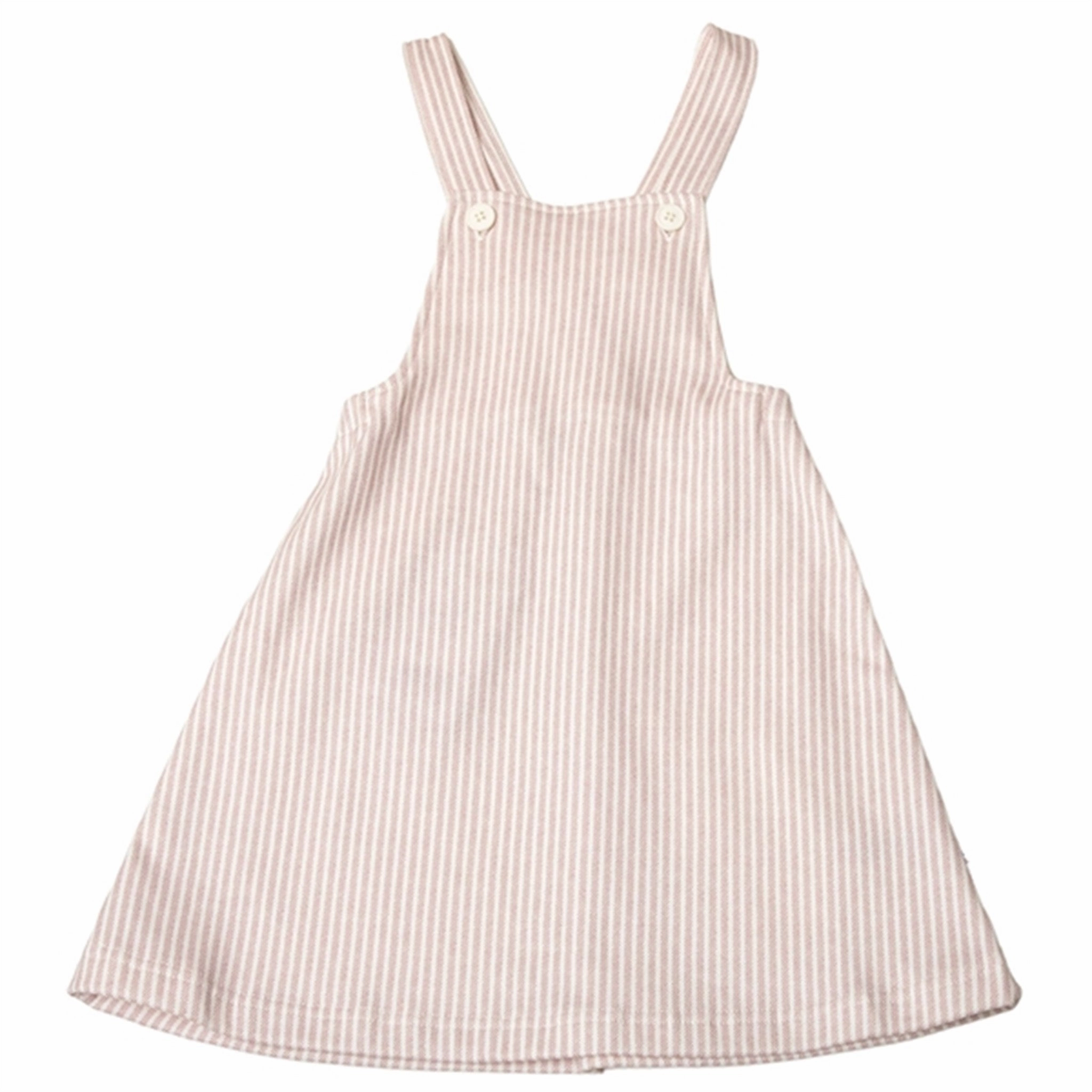 Joha White AOP Pinafore Dress Day Chic Cozy Layer