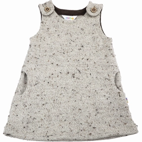 Comfortable Style Joha Wool Beige Pinafore Dress