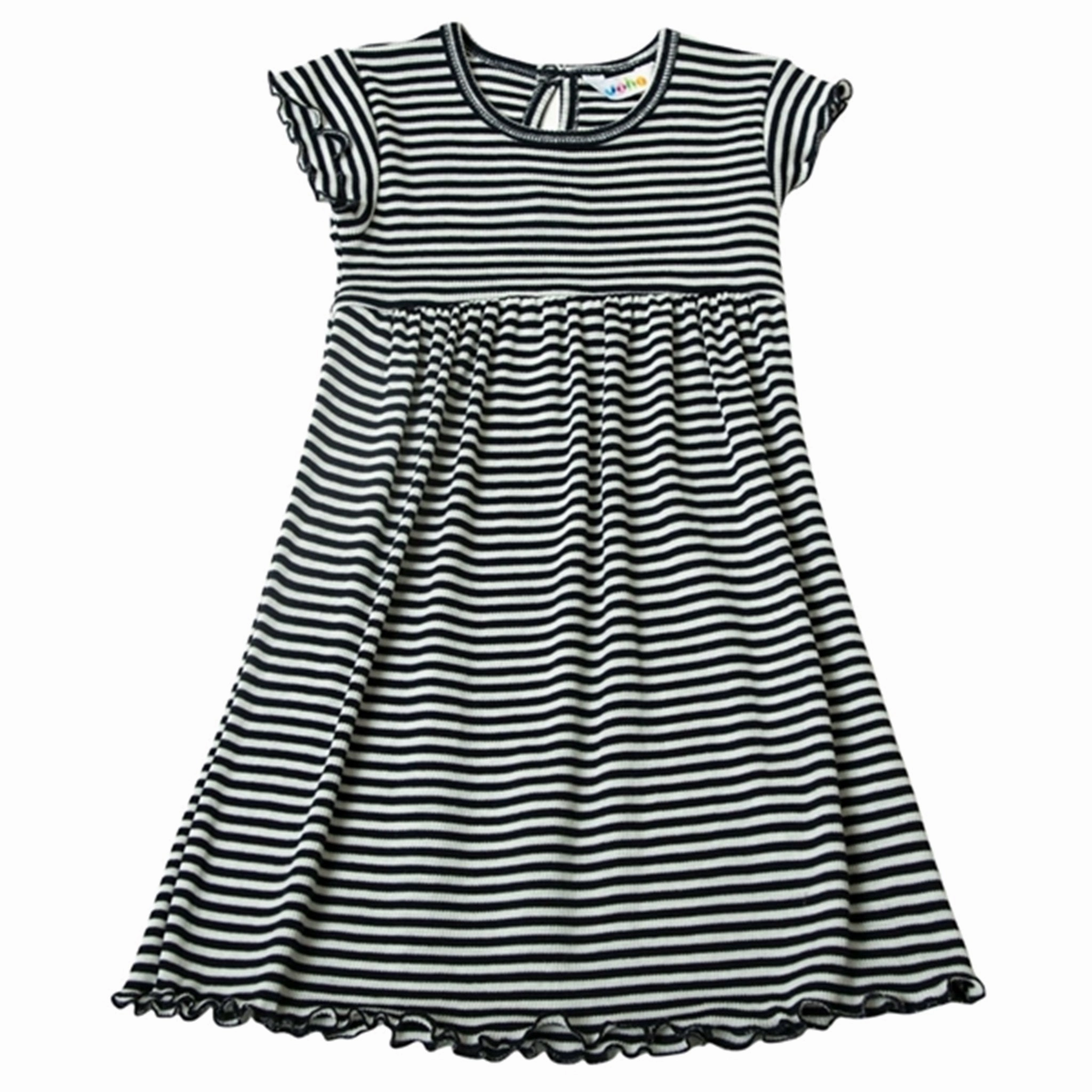 Joha Wool/Silk BlueStripe Dress Urban Spirit Edge Detail