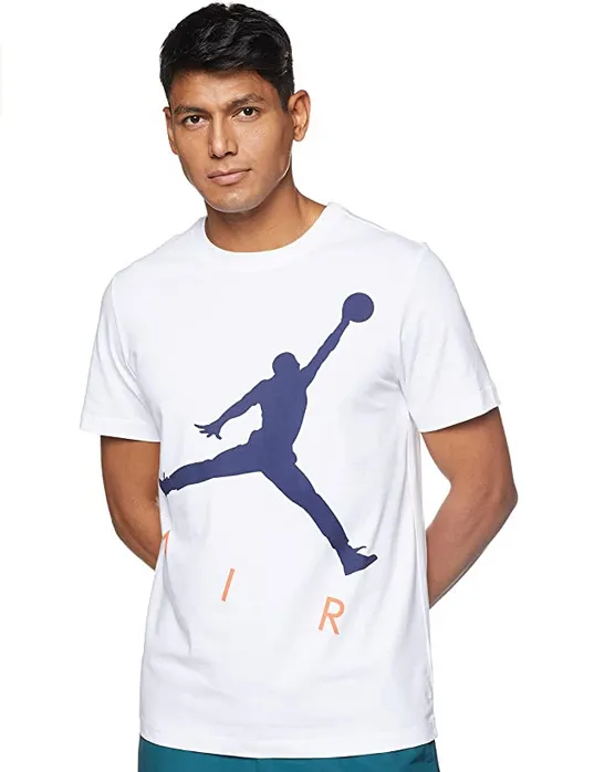 Jordan maglietta manica corta da uomo Jumpman CV3425 100 bianco Fashion Comfort Casual Layering