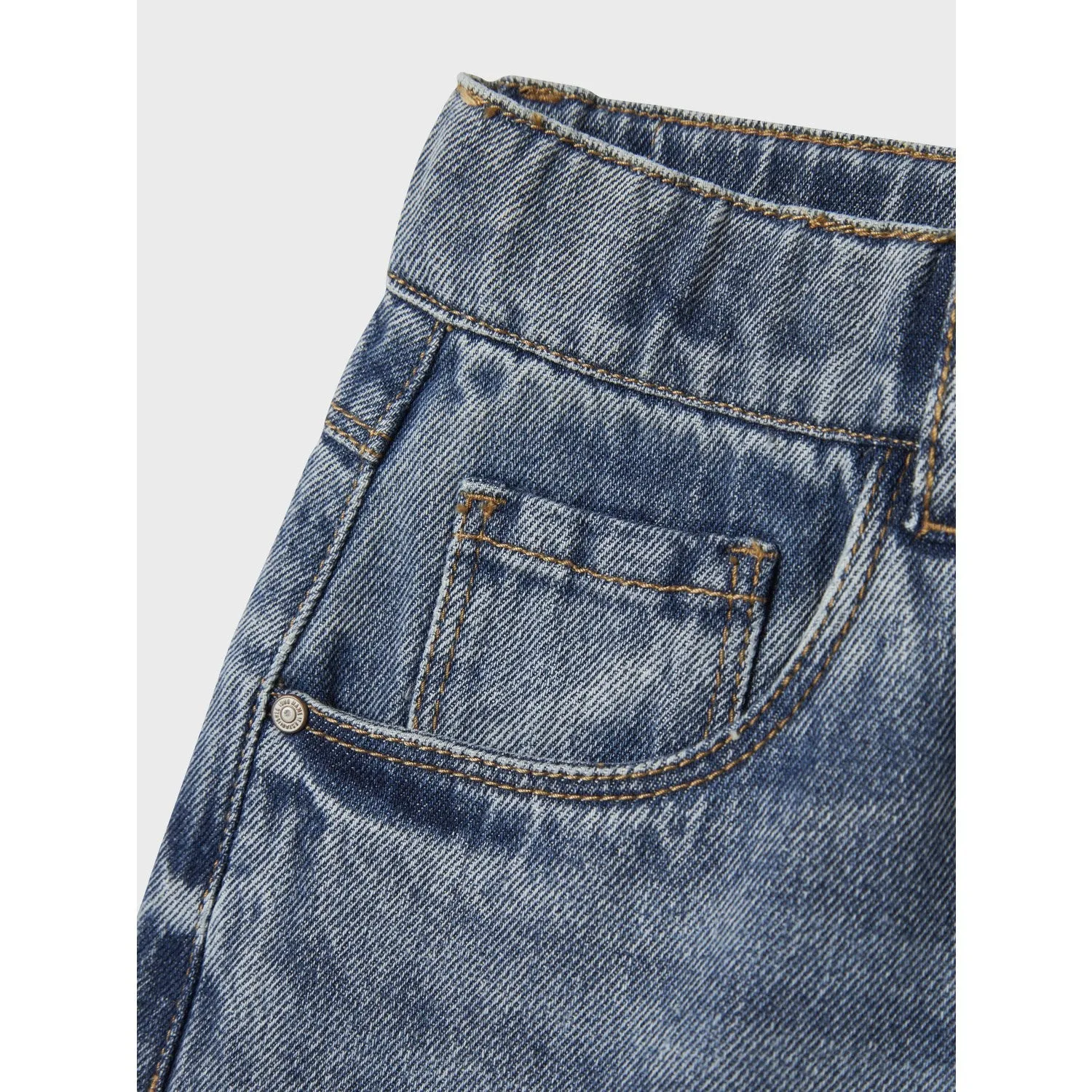 Name It Medium Blue Denim Nkfbella Skater Xwide Jeans 3111-Za Noos Stretch Unisex Wear Classic Wear