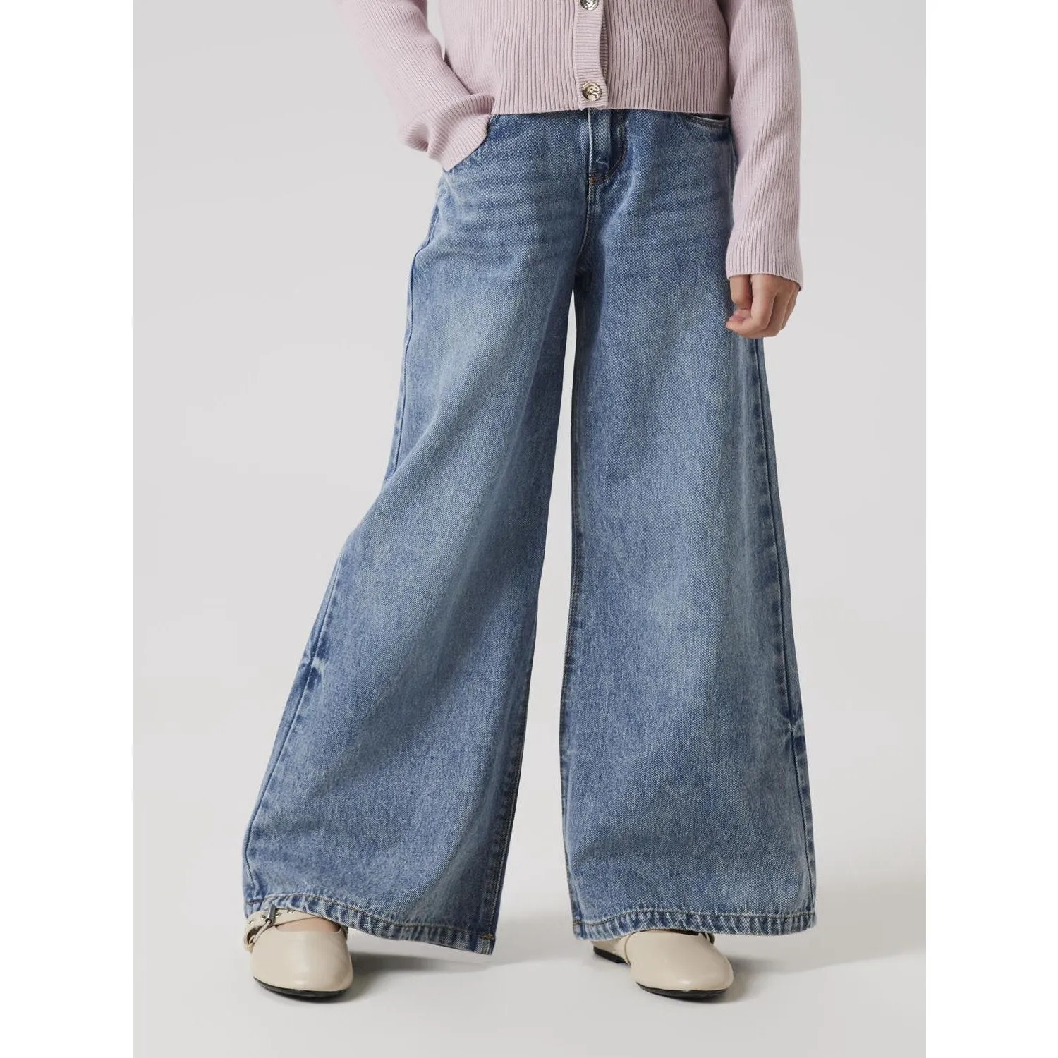 Common Outfit Name It Medium Blue Denim Nkfbella Skater Xwide Jeans 3111-Za Noos