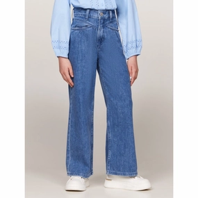 Stylish Sunny Vibes Flat Lock Stitching Tommy Hilfiger Ltweightdenim Mabel Front Yoke Denim Jeans