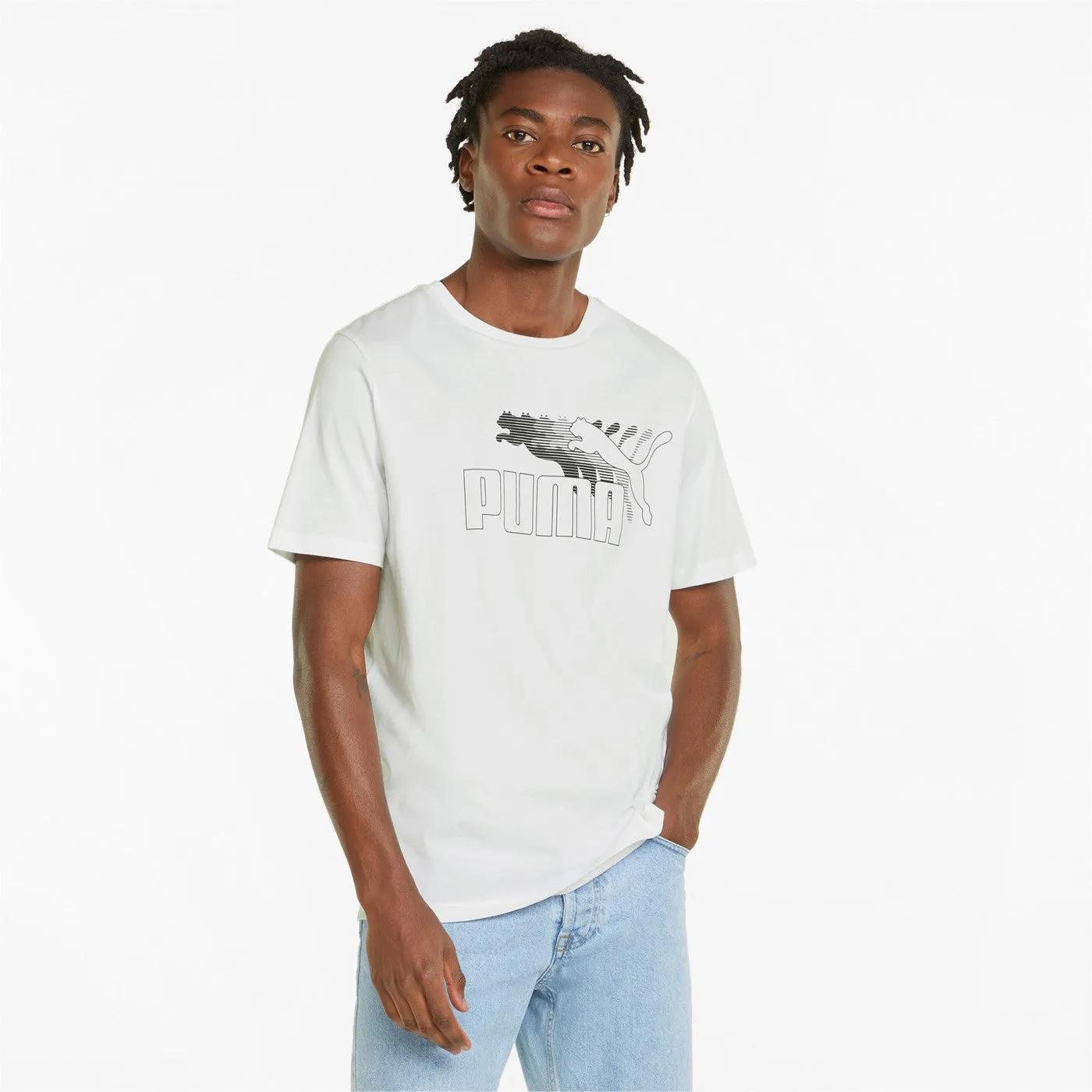 Quick Dry Technology Versatile Look Puma No. 1 Logo Graphic Tee 848562-02 white