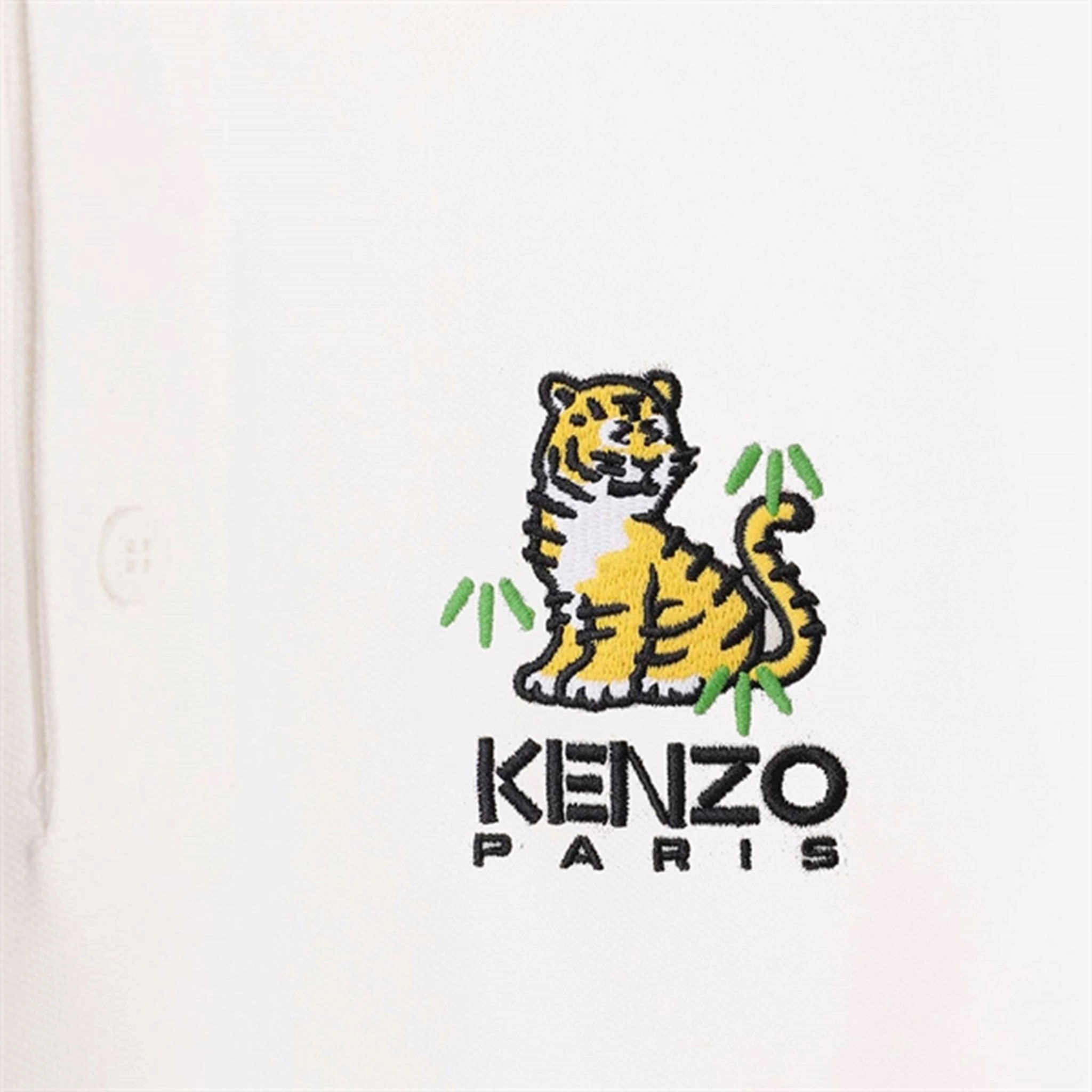 SnagProof Material Kenzo Ivory Polo Short Sleeved