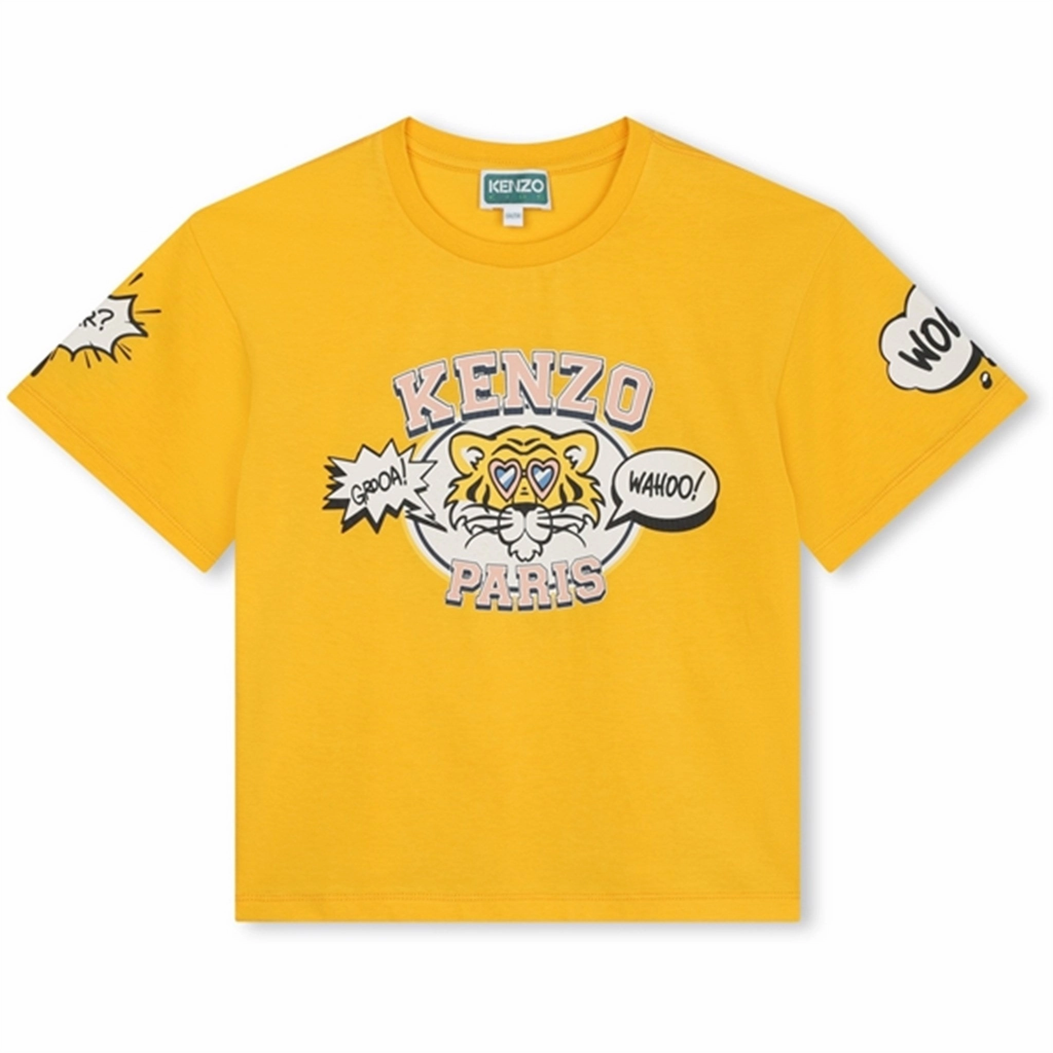 Kenzo Yellow T-shirt Vintage Wash Effect Sporty essentials