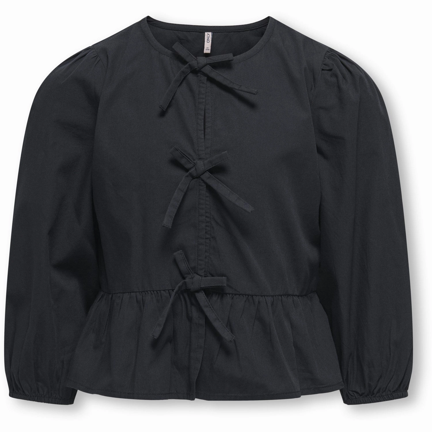 kids ONLY Black Clara Puff Bow Blouse AOP Abrasion Resistant Edging tailored look