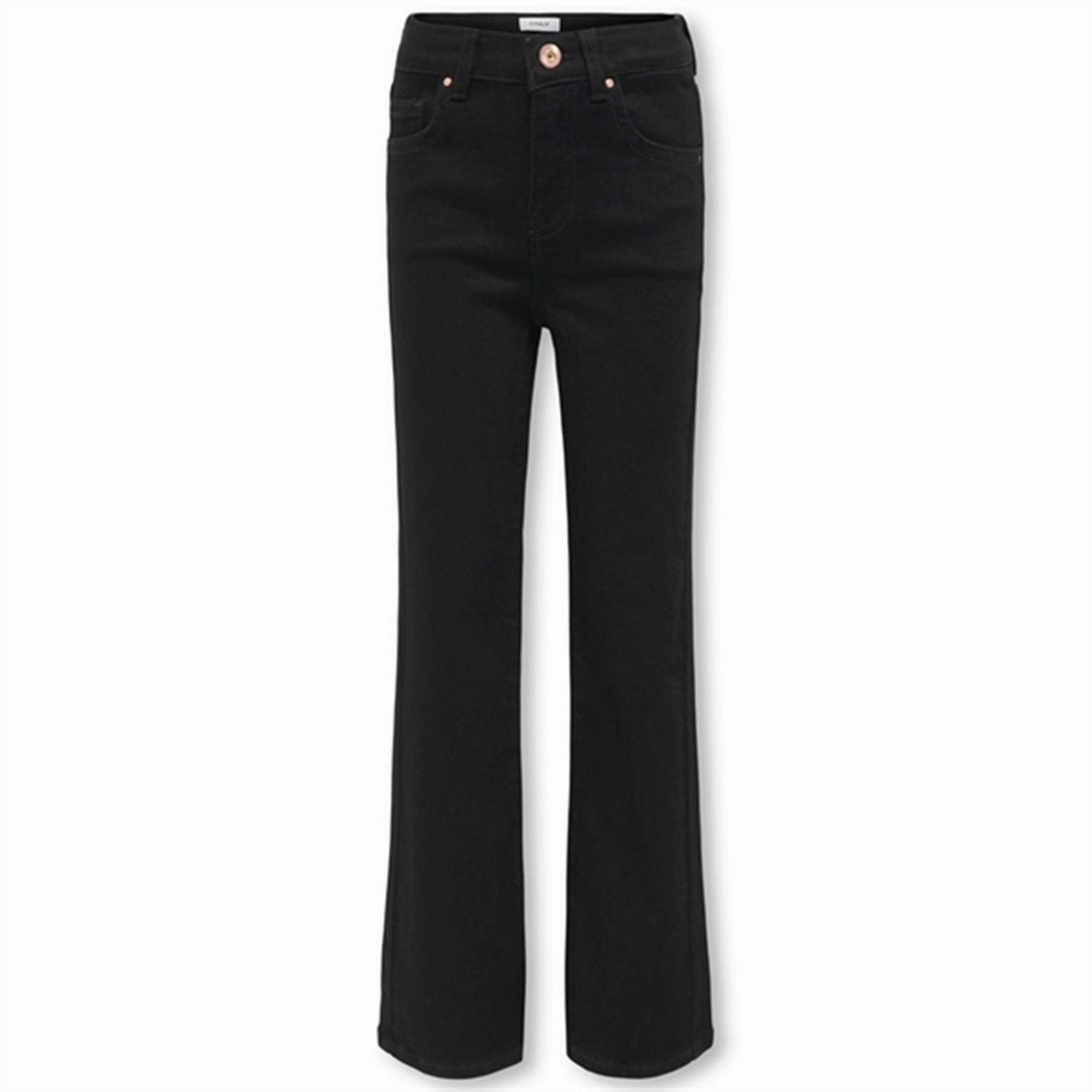 Stylish Fit Earthy Music Event Kids ONLY Black Denim Juicy Wide Leg Denim Jeans Noos