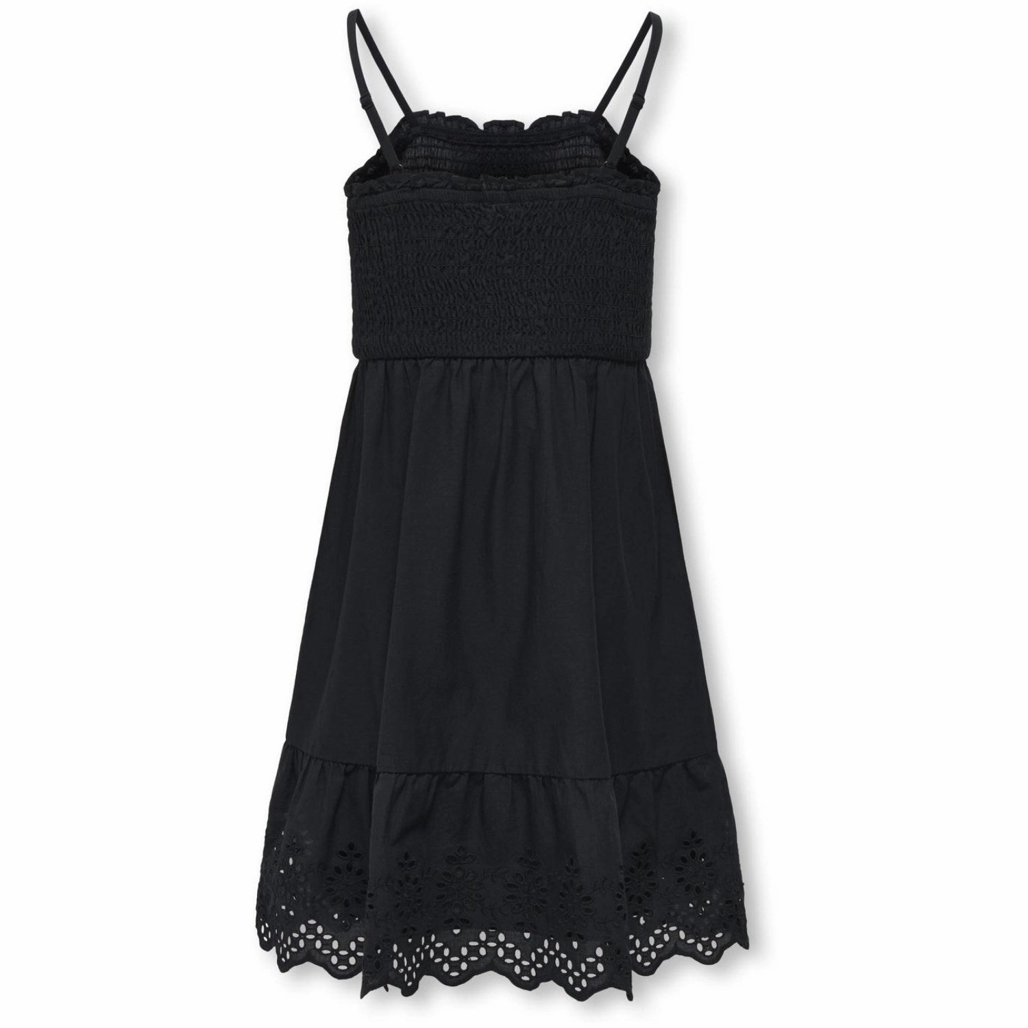 kids ONLY Black Lou Life Emb Smock Dress Adjustable Straps Harmonious Layers