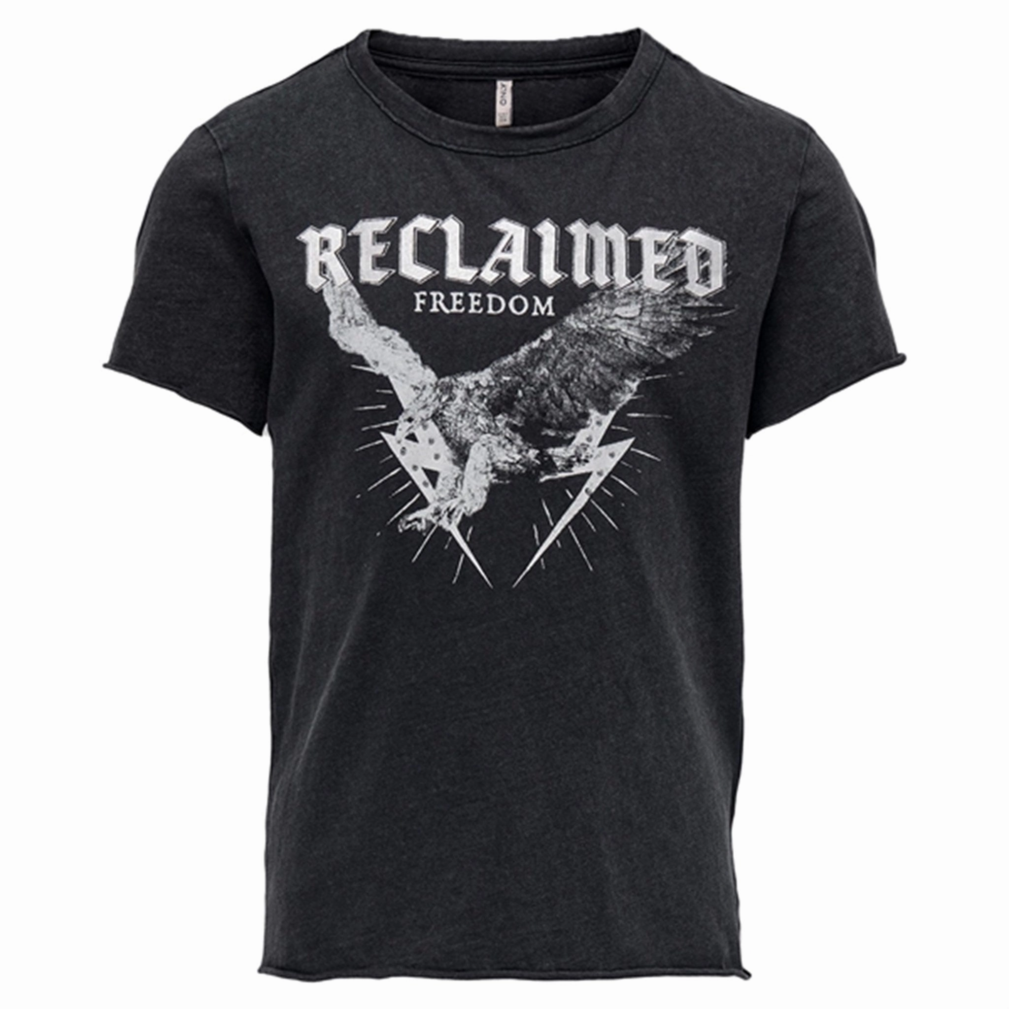 Natural Fiber Blend Holiday Outfit Kids ONLY Black Lucy Fit Eagle Wings T-Shirt