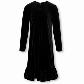 Kids ONLY Black Smooth O-Neck Dress Refined Stitch