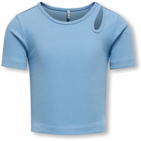 Kids ONLY Blissful Blue Nessa Cut Out Top Noos Fit for All Seasons