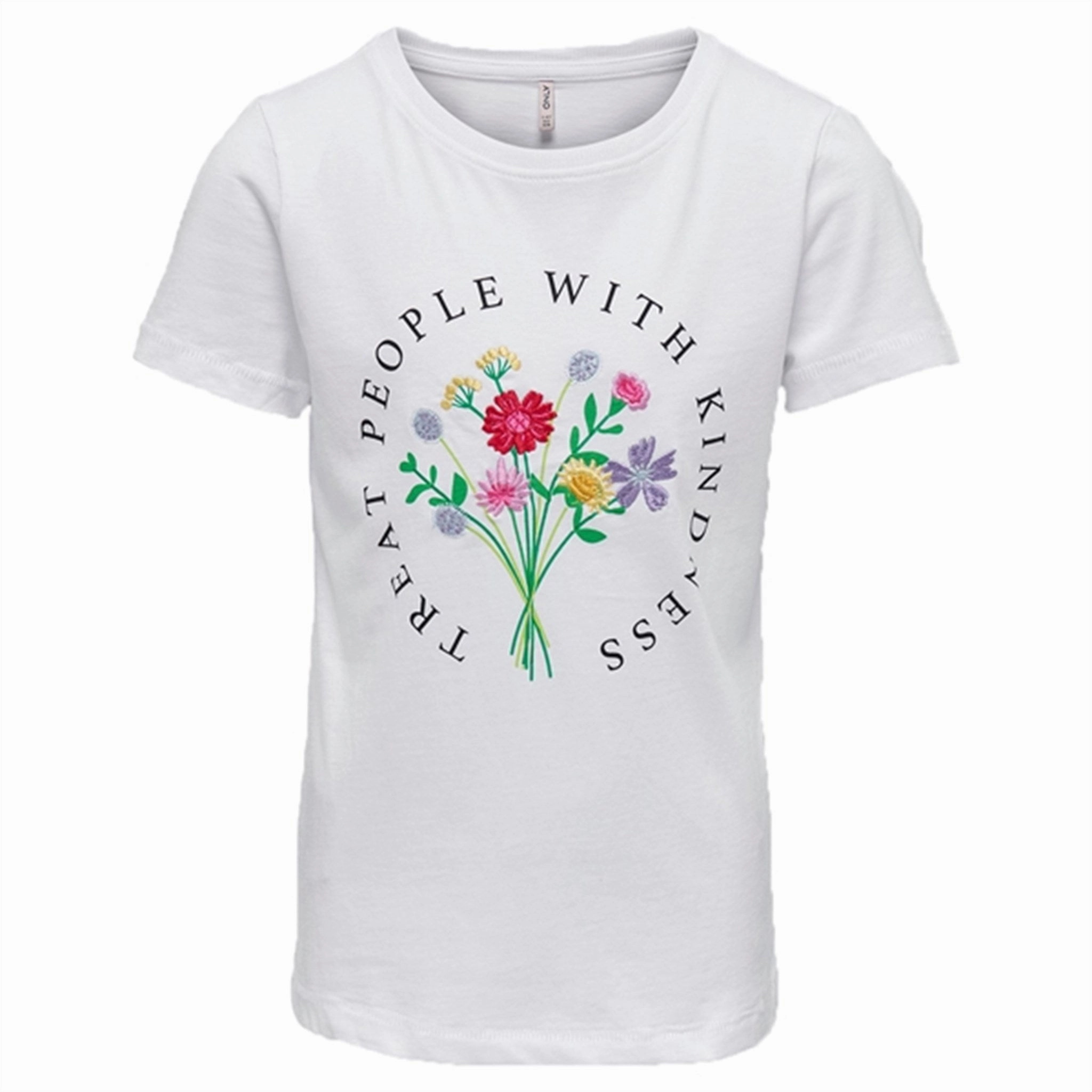 Kids ONLY Bright White Emma Flower T-shirt Casual Style Wear Bohemian freedom