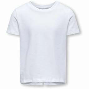 kids ONLY Bright White Jill Bow T-Shirt Airflow Ventilation System Layered Look