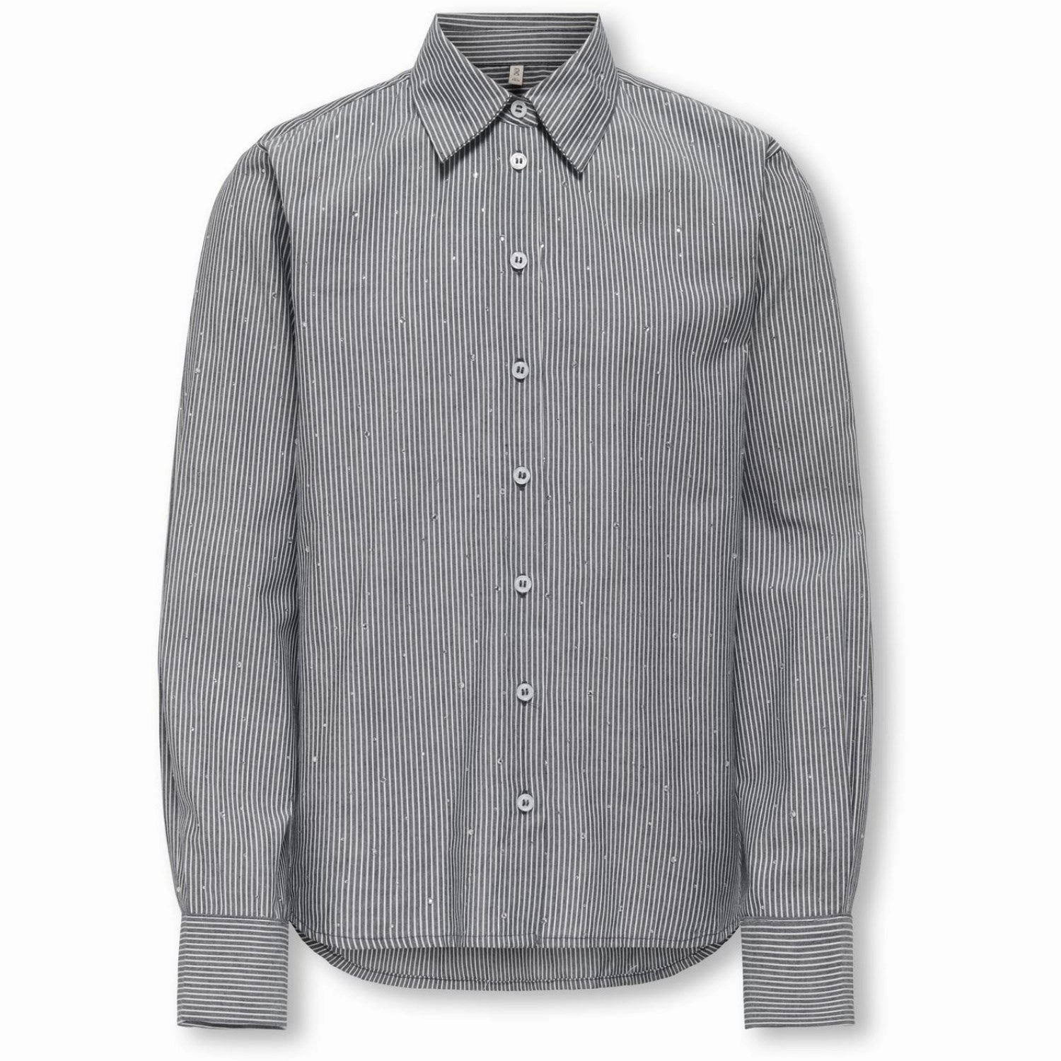 kids ONLY Bright White Naval Academy Kogsiv Life Ls Rhinestone Shirt Cp Wvn Comfort Stretch Minimalist Aesthetic