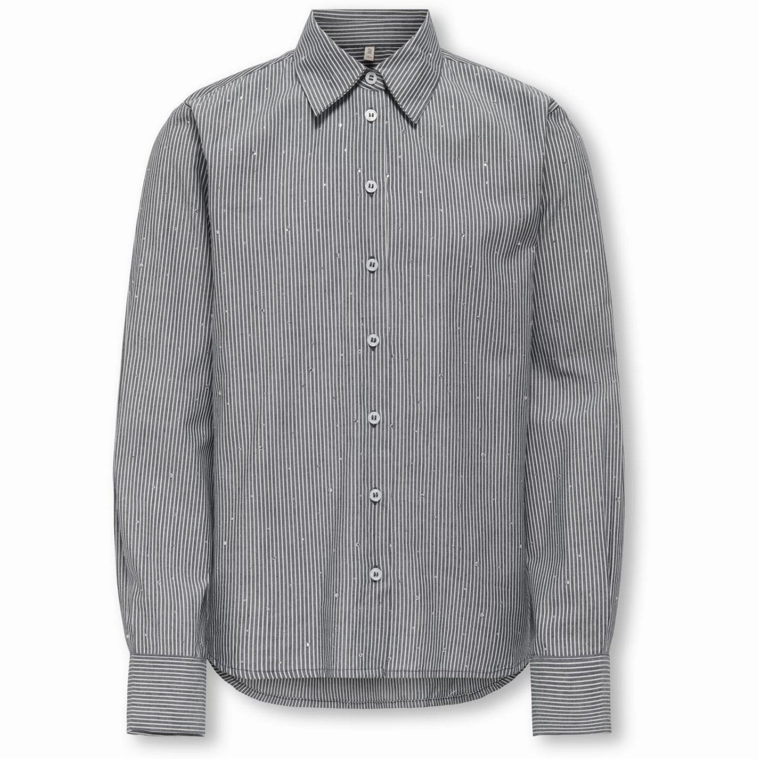 kids ONLY Bright White Naval Academy Kogsiv Life Ls Rhinestone Shirt Cp Wvn Anti-static Practical Choice