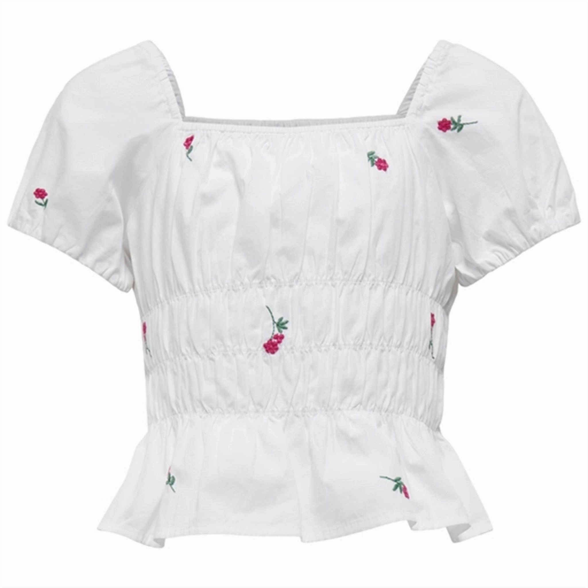 Rayon blend Chic Fit Kids ONLY Bright White Raven Top