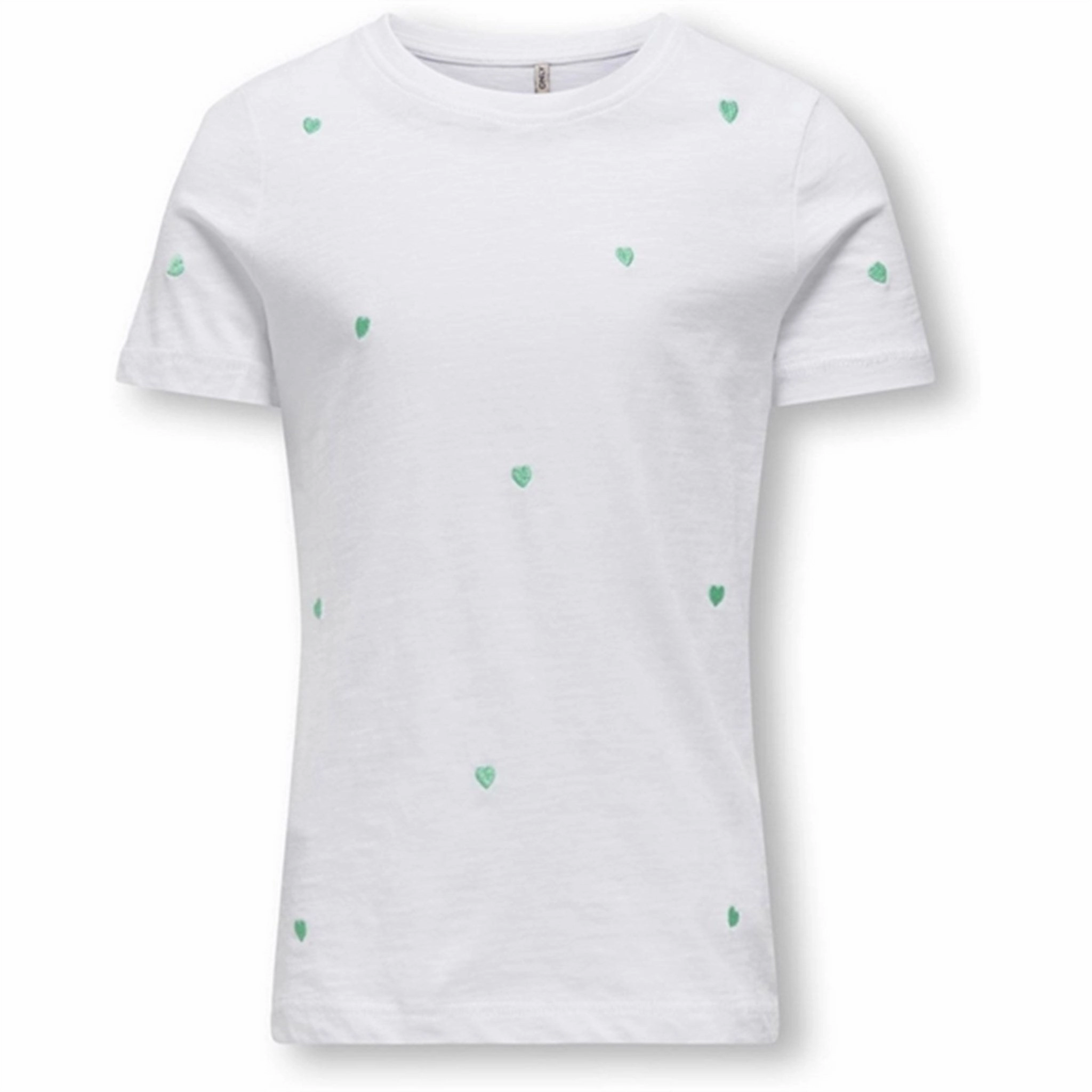 Kids ONLY Bright White Sage Ketty T-Shirt Light Style Trend
