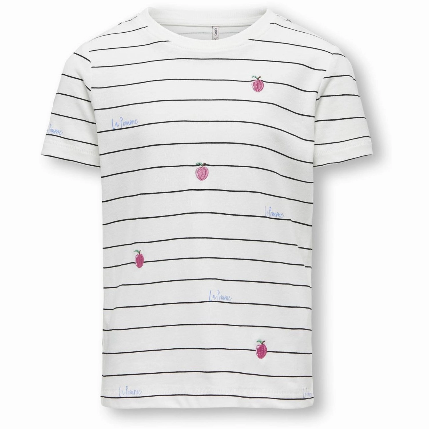 kids ONLY Cloud Dancer Black   print pomme aop Bone La Pomme T-Shirt Fashion Outfit Stylish