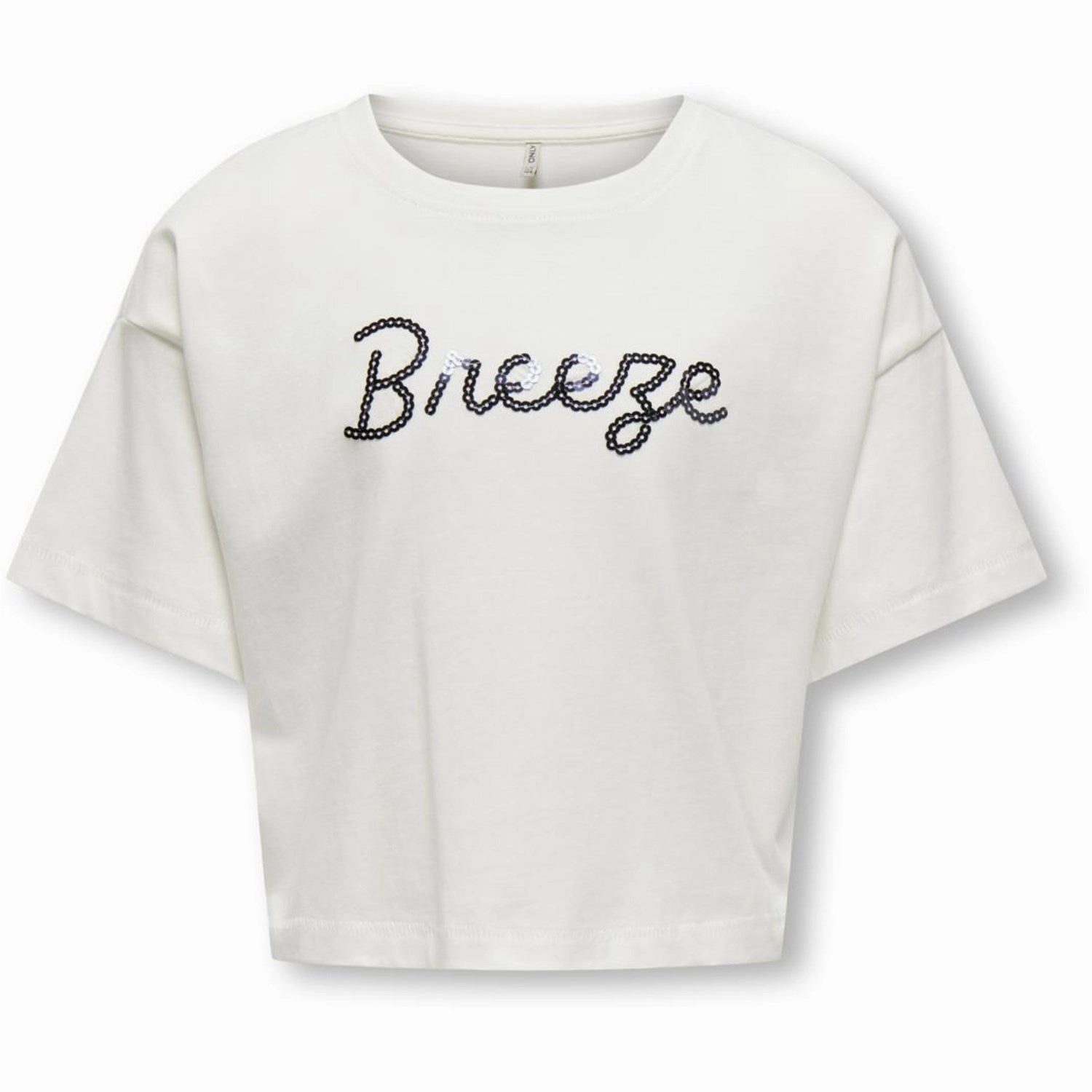 kids ONLY Cloud Dancer Breeze Olivia Loose Sequins Top Geometric Pattern Long sleeved warmth