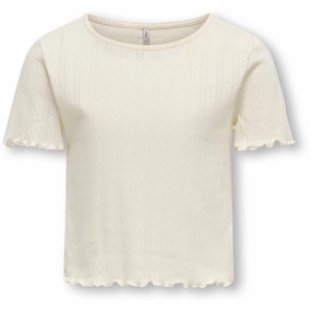 kids ONLY Cloud Dancer Carlotta Life T-Shirt Noos Sporty essentials Layering Fashion