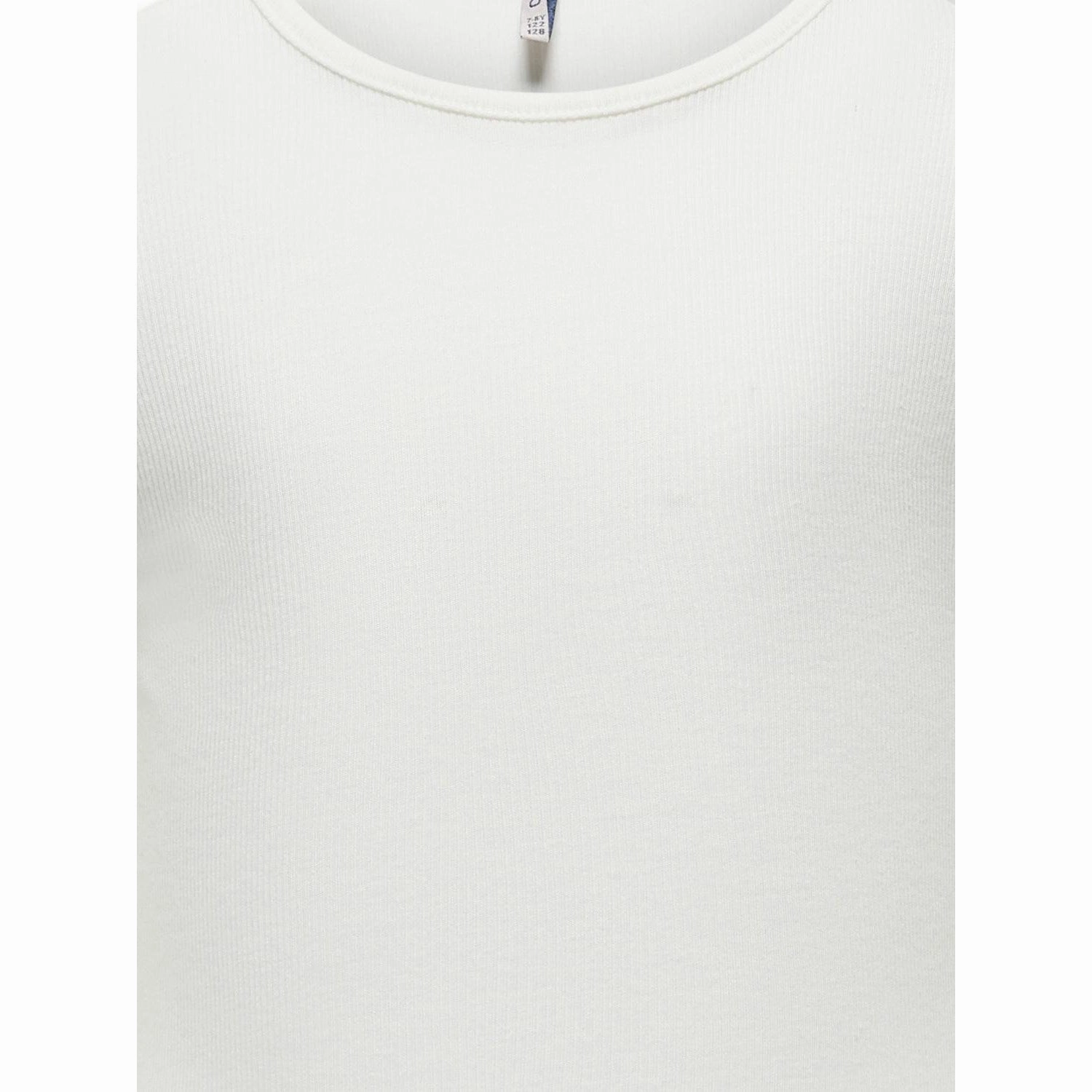 Breathable Cotton Smooth Seam Finish kids ONLY Cloud Dancer Evig Rib Blouse