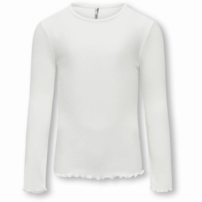 Reinforced Elbow Patches kids ONLY Cloud Dancer Evig Rib Blouse