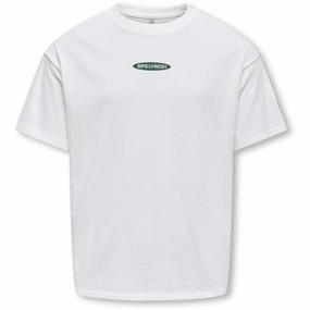 Scoop neck Slim Fit Cut kids ONLY Cloud Dancer Guava Phoebe Life Loose Fresh T-Shirt