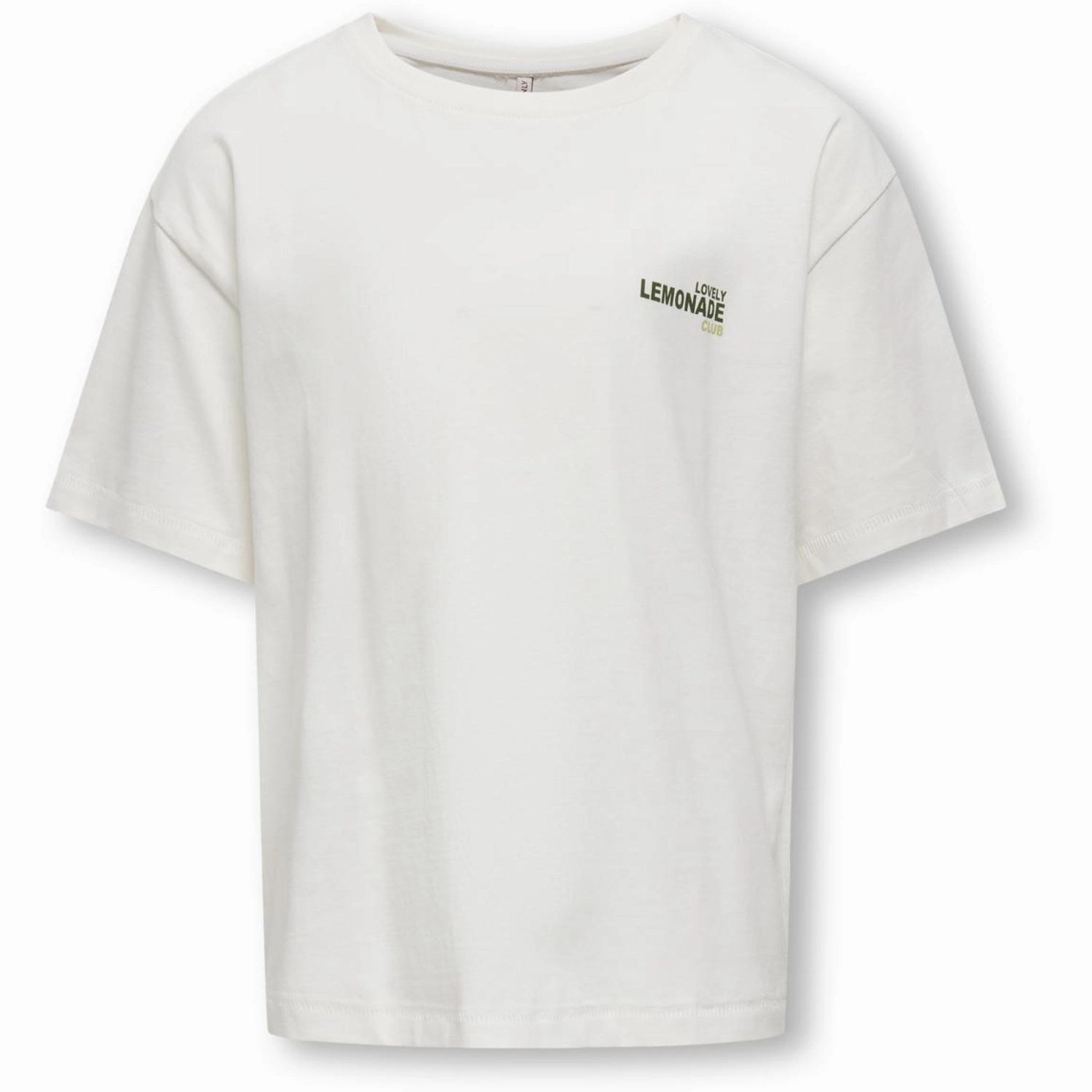 kids ONLY Cloud Dancer Lemonade Helen Life Loose Printed T-Shirt Easy Care Material