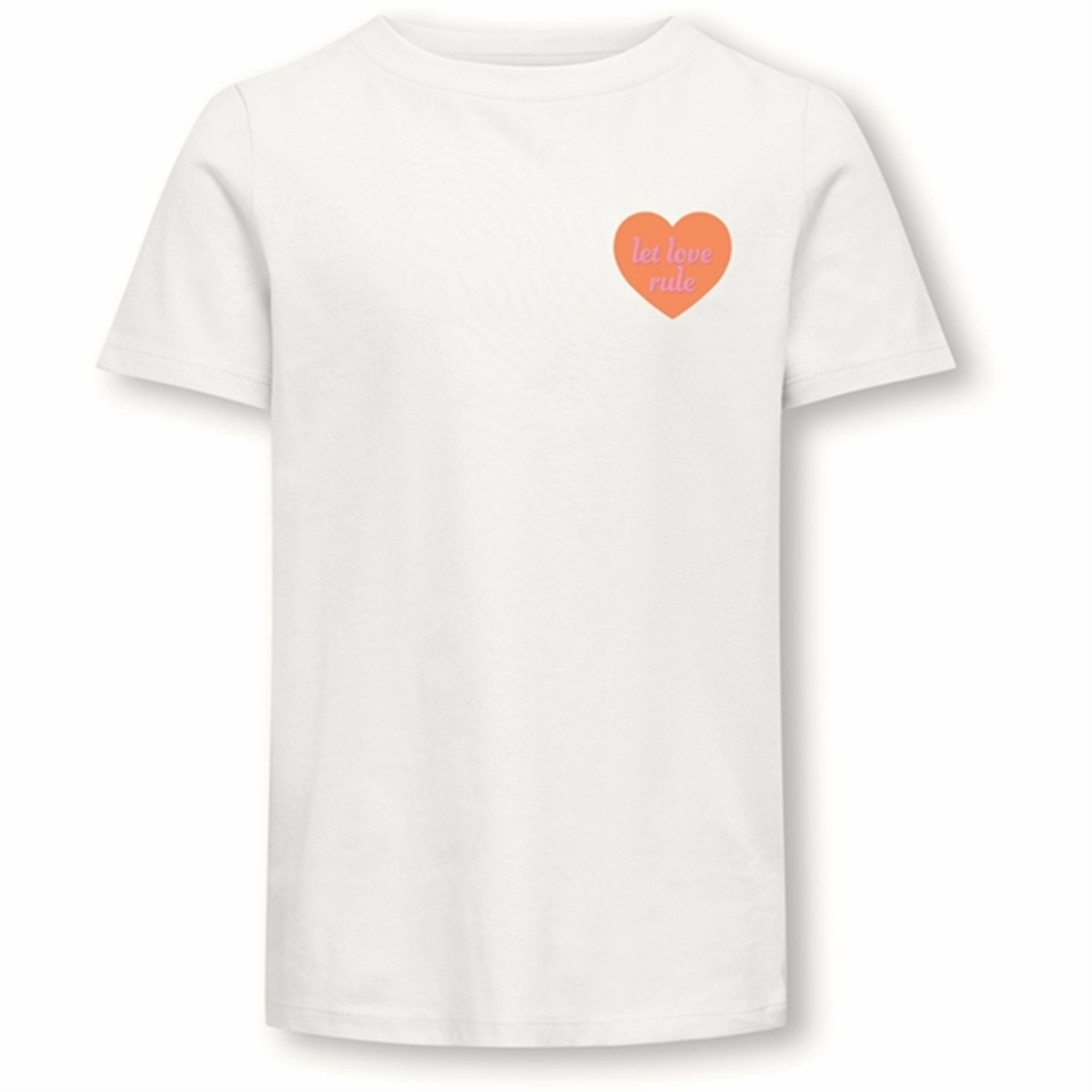 Bohemian style Stretchable Fabric Kids ONLY Cloud Dancer Love Senna Heart T-Shirt