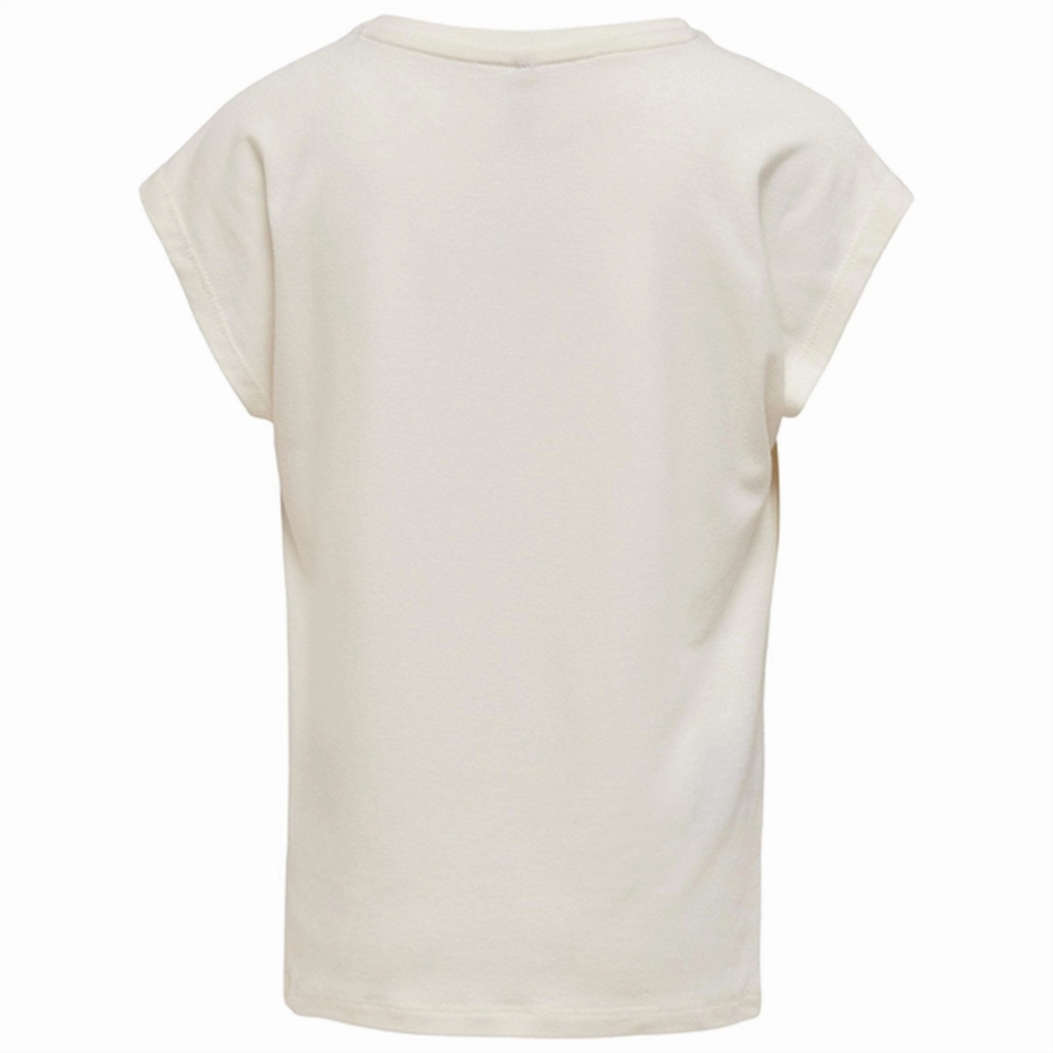 Linen blend Kids ONLY Cloud Dancer Moster T-Shirt