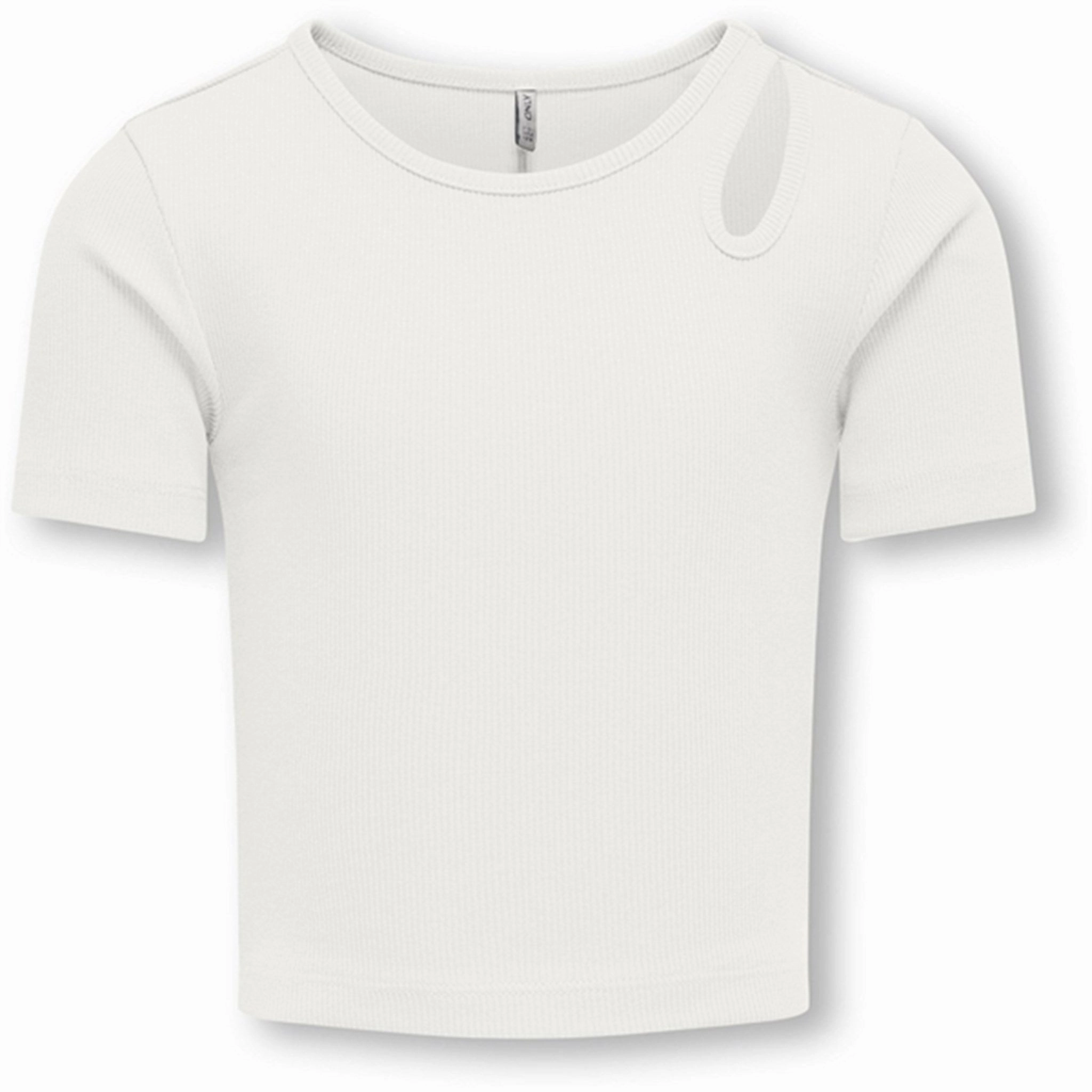 Kids ONLY Cloud Dancer Nessa Cut Out Top Noos Trendy Fabric