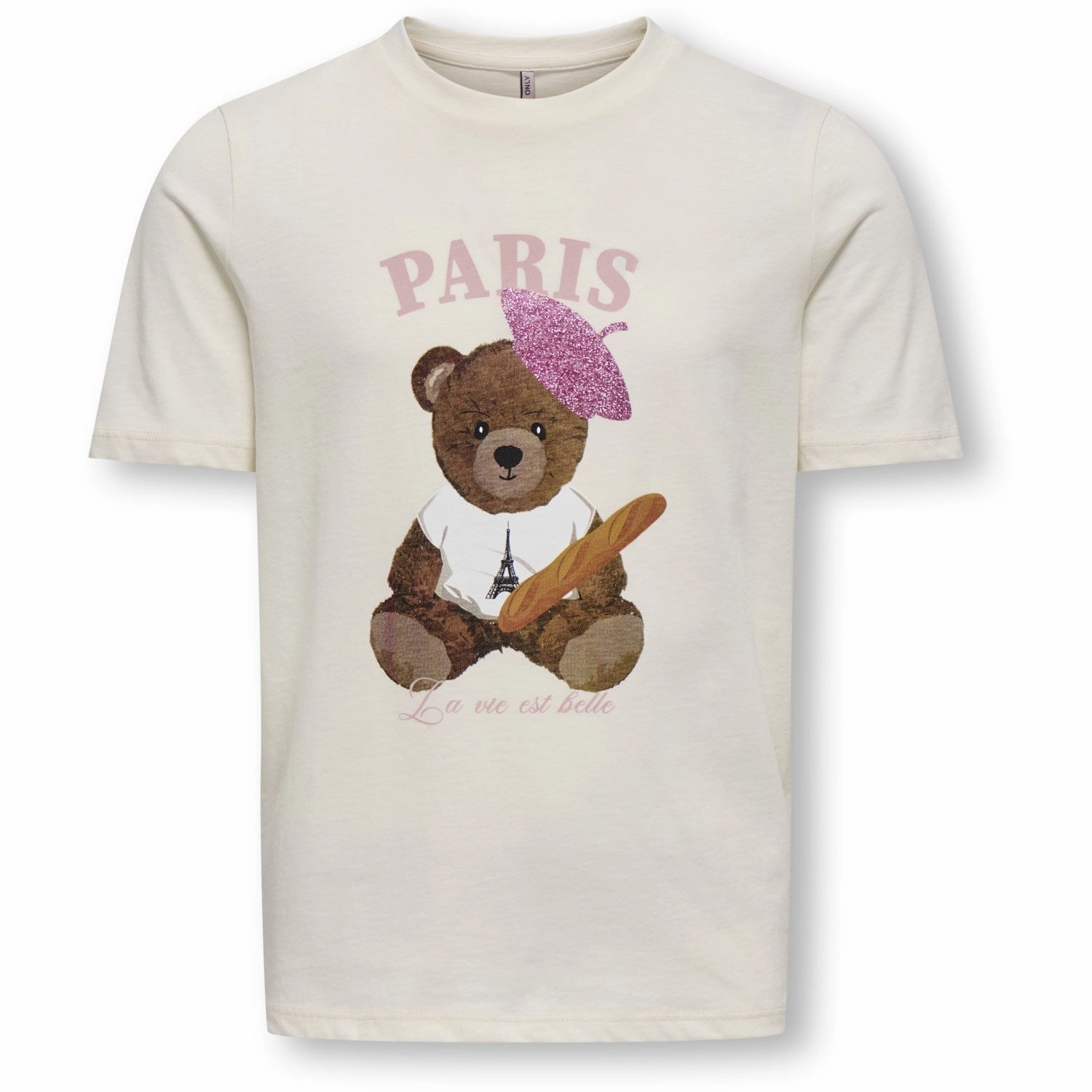 kids ONLY Cloud Dancer Paris Rosa Regular T-Shirt City Smart Weekend Essential