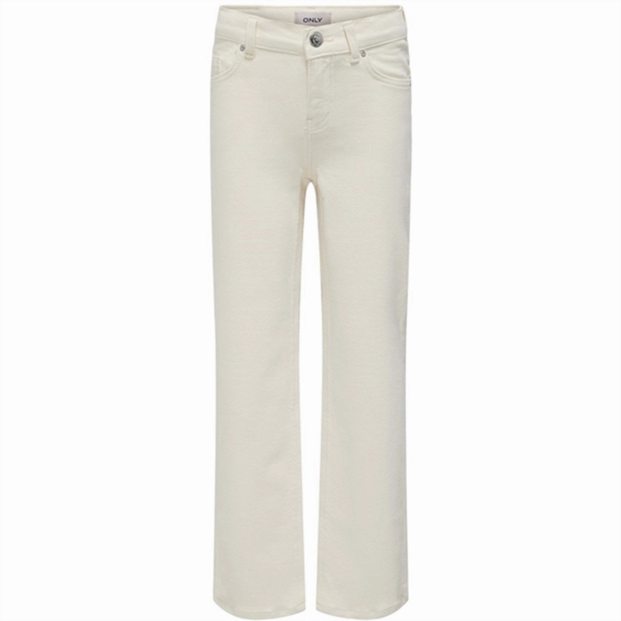 Chill Outfit Spring Mood Kids ONLY Ecru Juicy Wide Leg Denim Jeans Noos