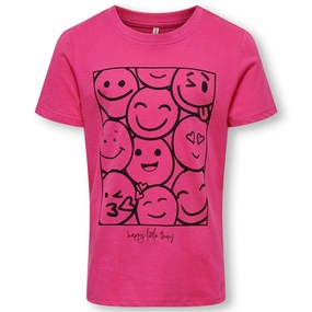 LowImpactDye Kids ONLY Fuchsia Purple Smil Happy T-Shirt