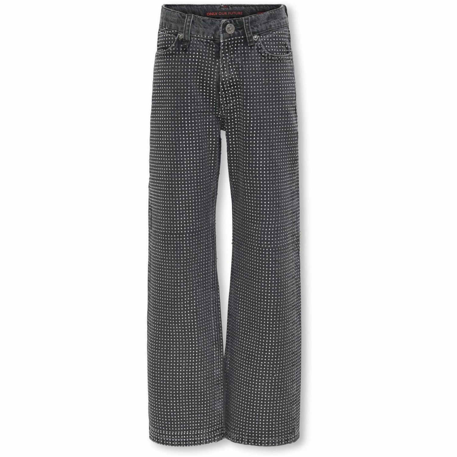 Premium Party Look kids ONLY Grey Denim Hudson Wide Deco Denim Jeans Red Cro