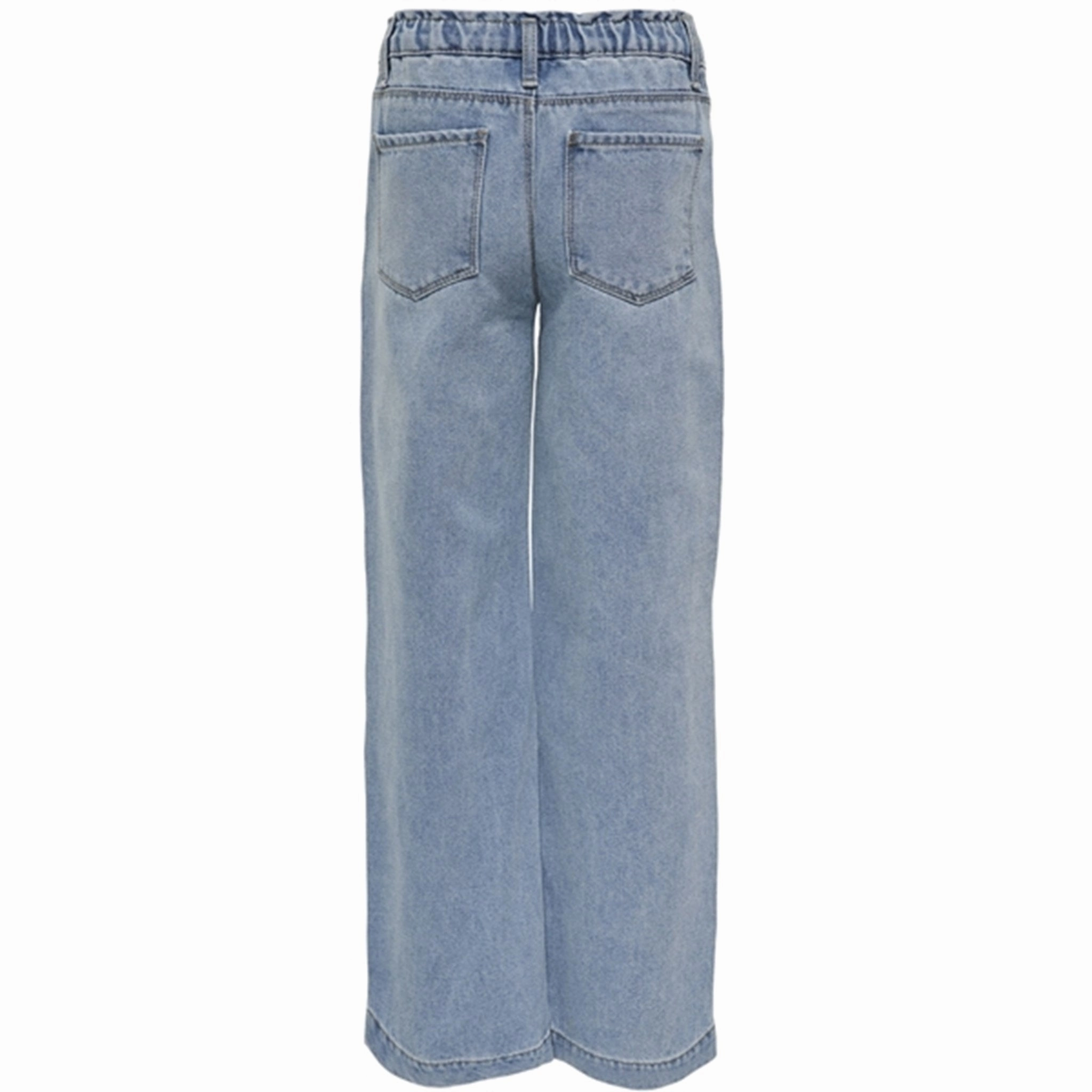 Kids ONLY Light Blue Denim Comet Wide Denim Jeans Noos Go To Look Shopping Day Street Fashion Textured