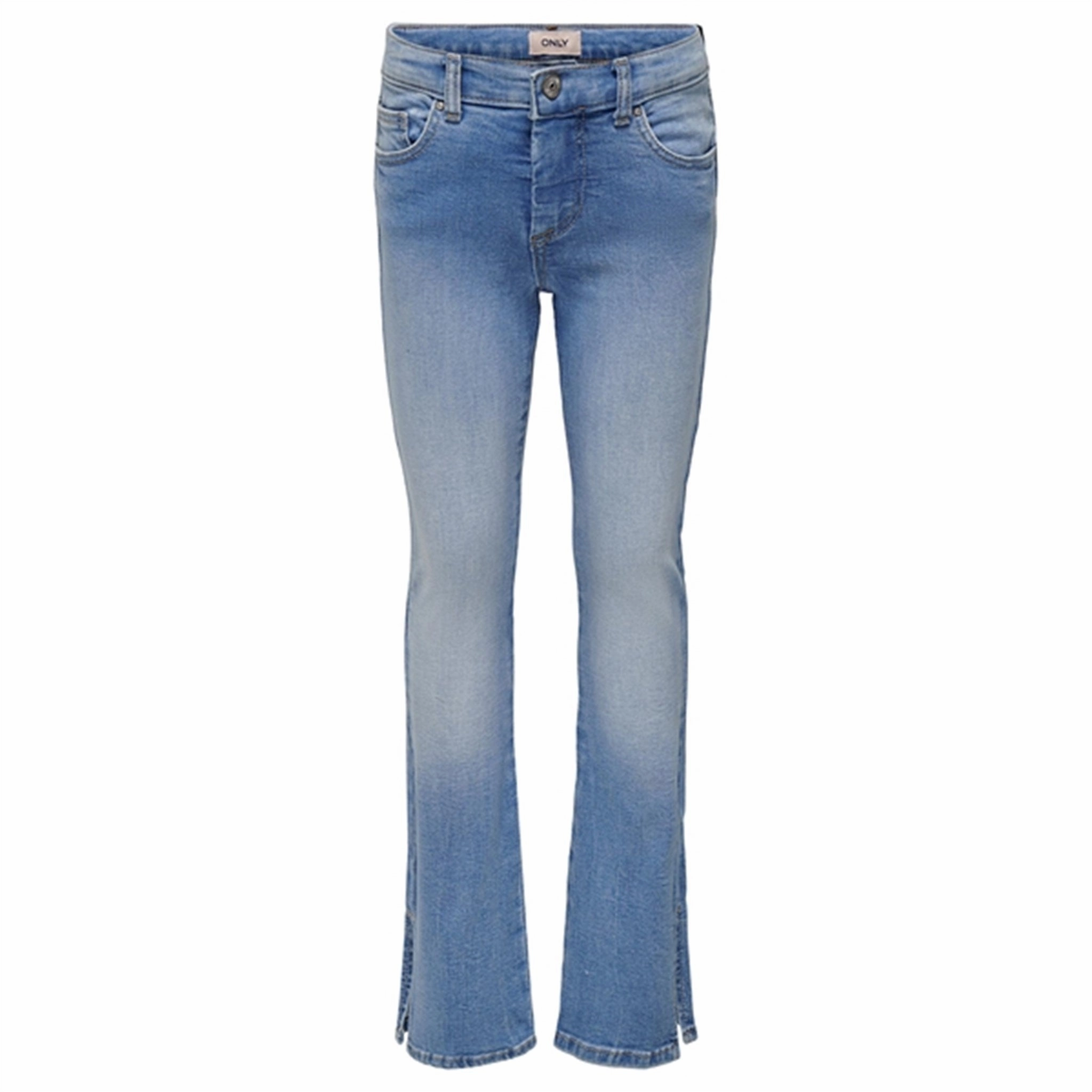 Kids ONLY Light Blue Denim Hush Flared Slit Jeans Button Fly Option City Walk Weekend Warrior