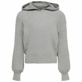 Kids ONLY Light Grey Melange Lorelle Hood Self expression Soft Streetwear
