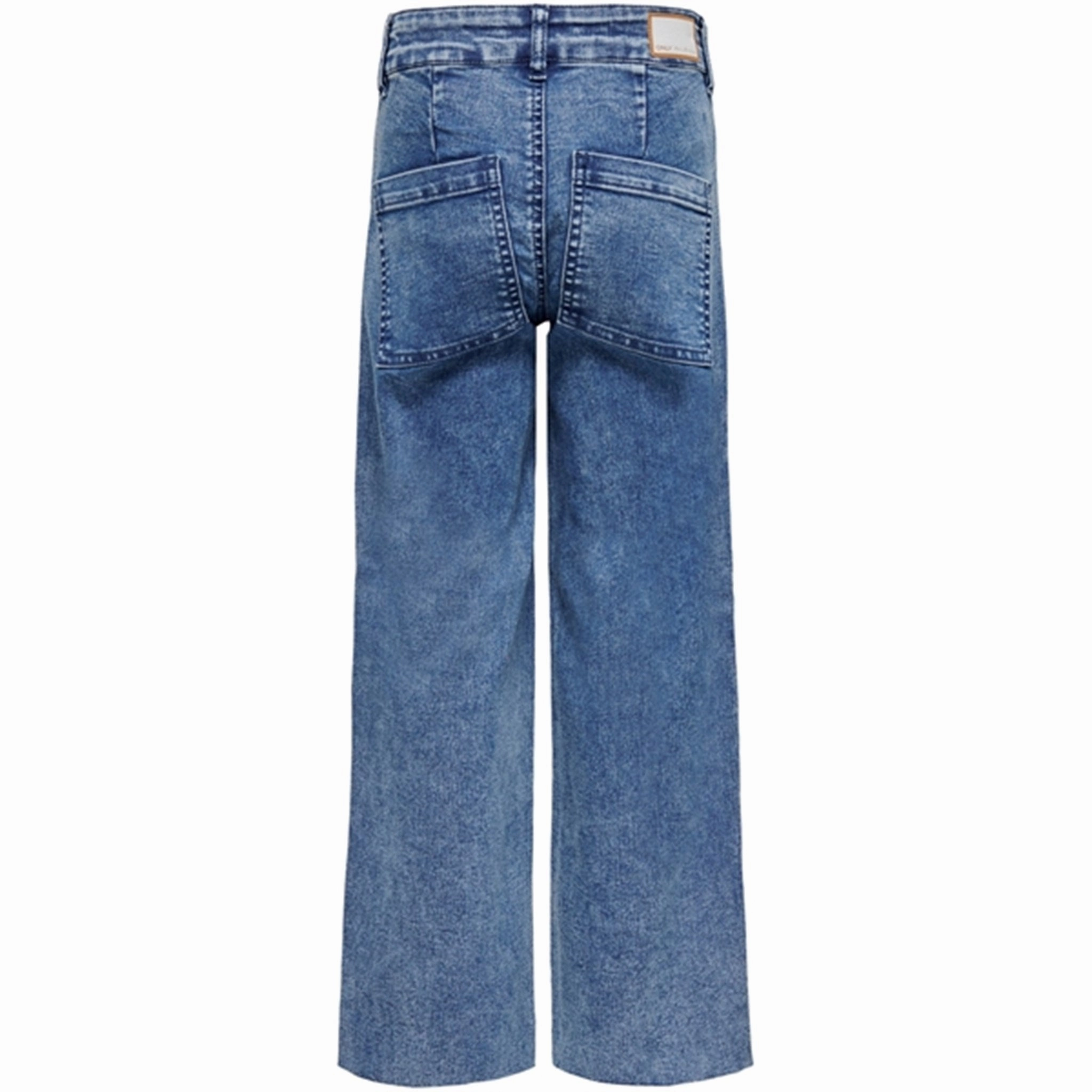 Minimalist Traveler Gear Bold Look Casual Solution Kids ONLY Light Medium Blue Denim Sylvie Clean Wide Denim Jeans