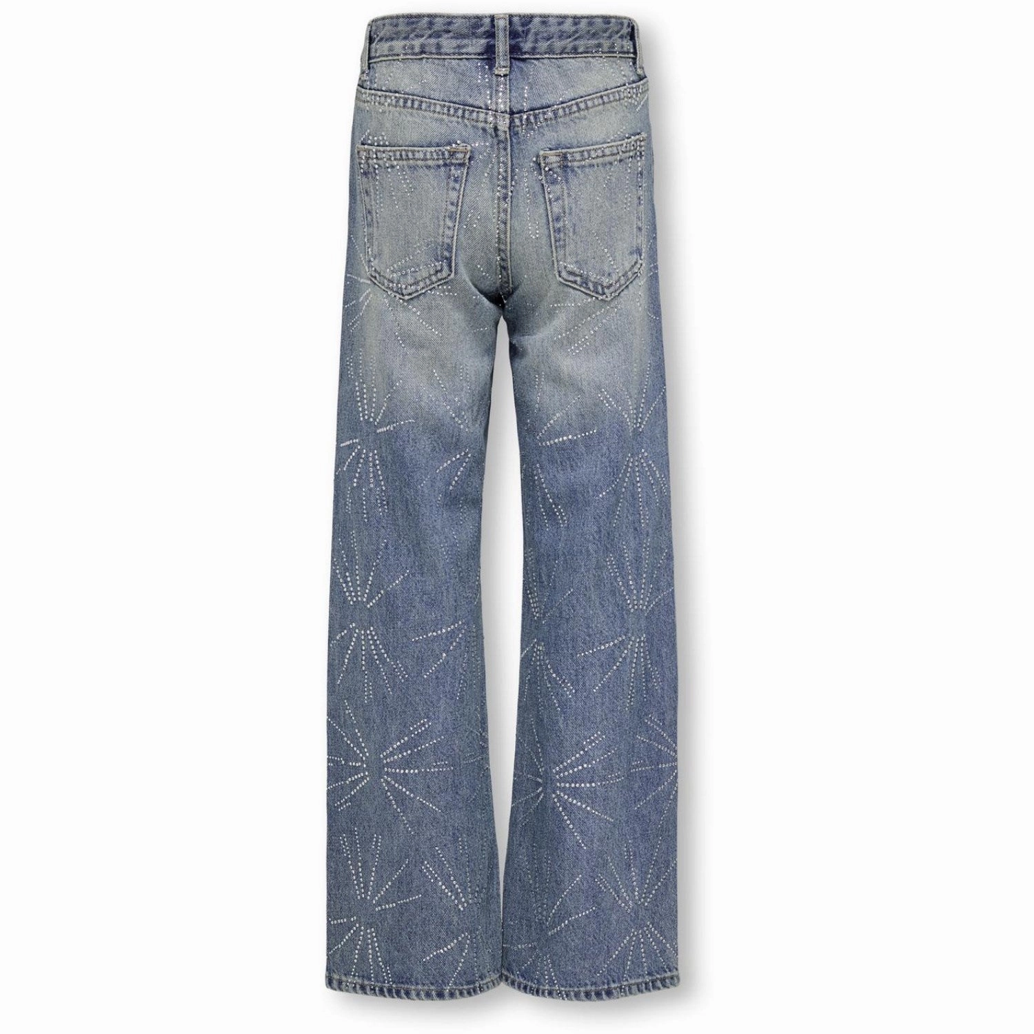 kids ONLY Medium Blue Denim Hope Rhinestone Star Wide Denim Tai Modern Minimalist Creative Look Home Comfort Smart Casual Modern Rainy Day