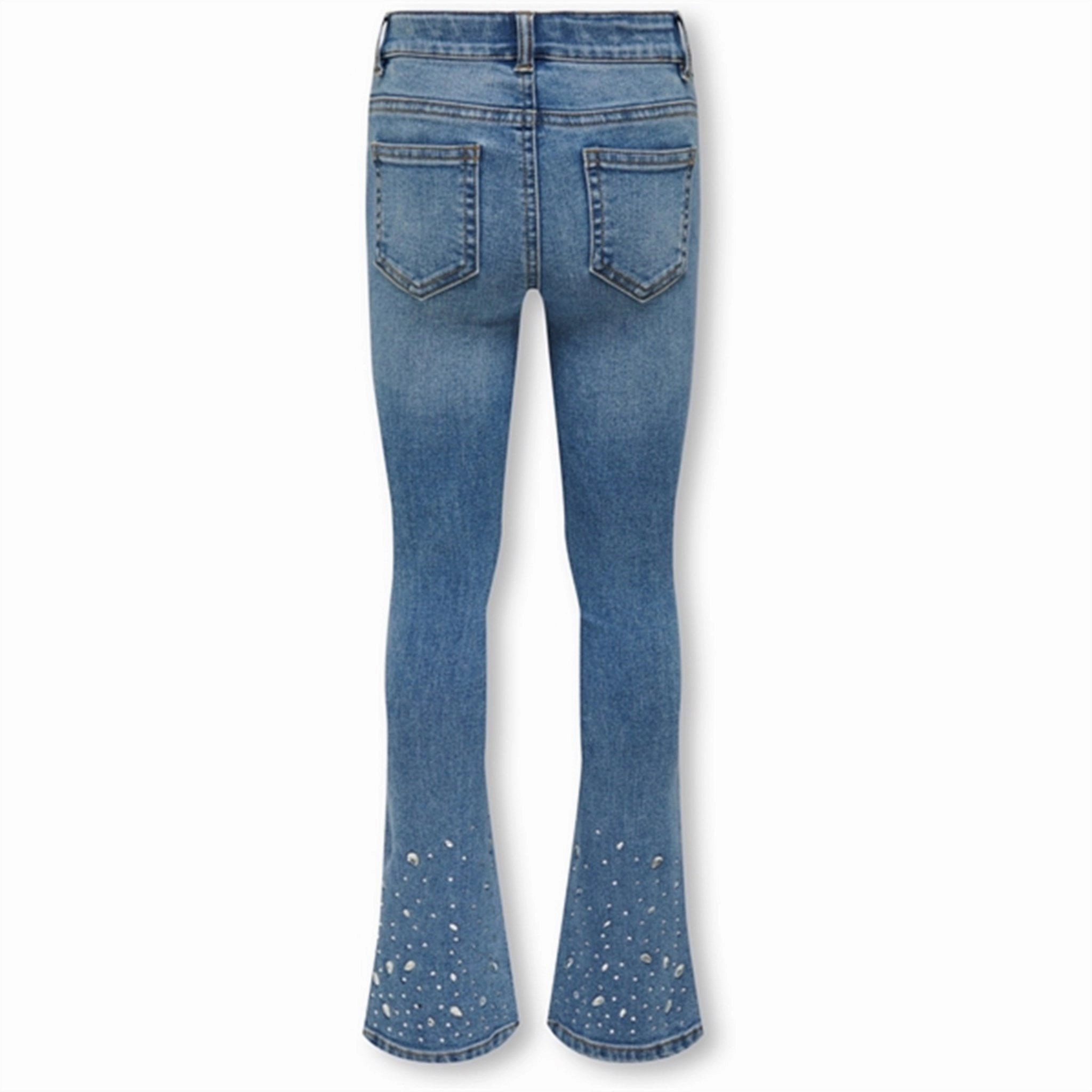 Kids ONLY Medium Blue Denim Rachel Flared Rhinestone Denim Jeans Everyday Favorite Daywear Style