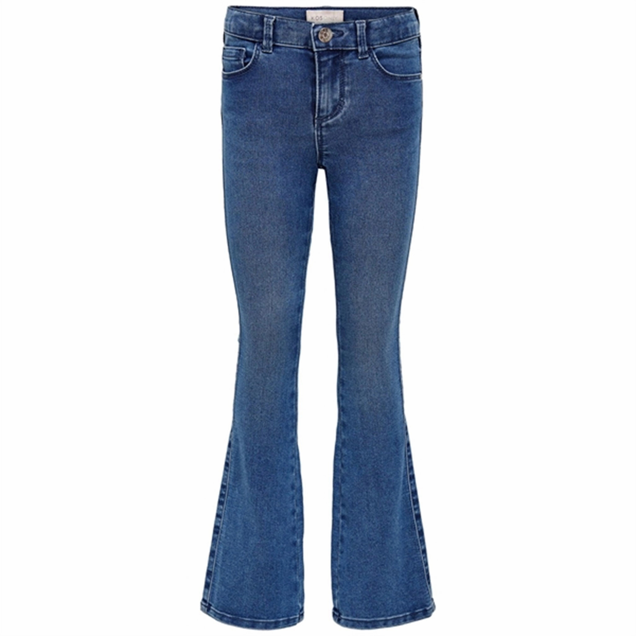 Weekend Warrior Elegant Kids ONLY Medium Blue Denim Royal Life Regular Flared Jeans Noos