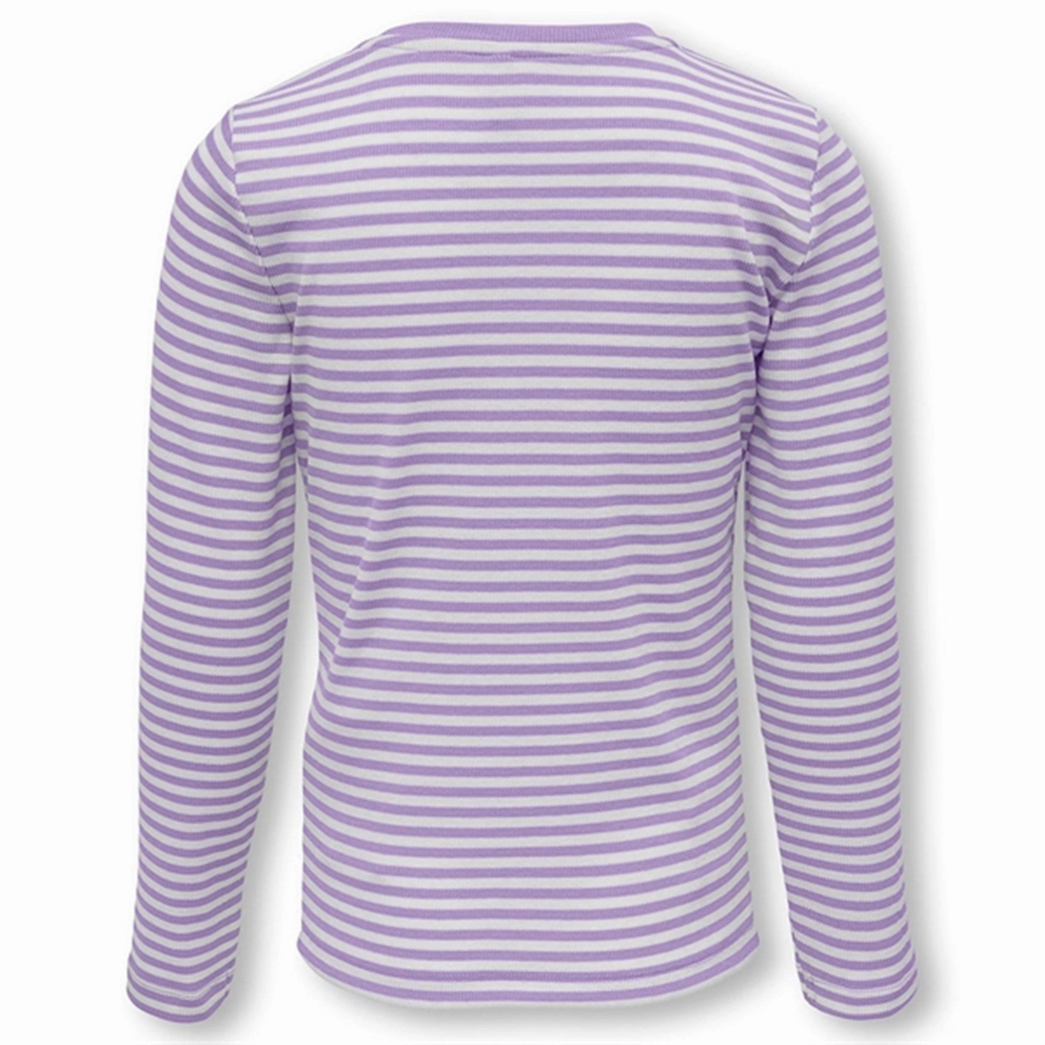 Kids ONLY Purple Rose Josse O-Neck Blouse Tailored Cuffs Mature appeal