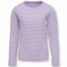 Durable Material Kids ONLY Purple Rose Josse O-Neck Blouse