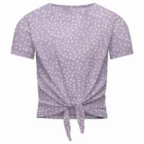 Outdoor Outfit Style Active Trend Kids ONLY Purple Rose May Knot Top
