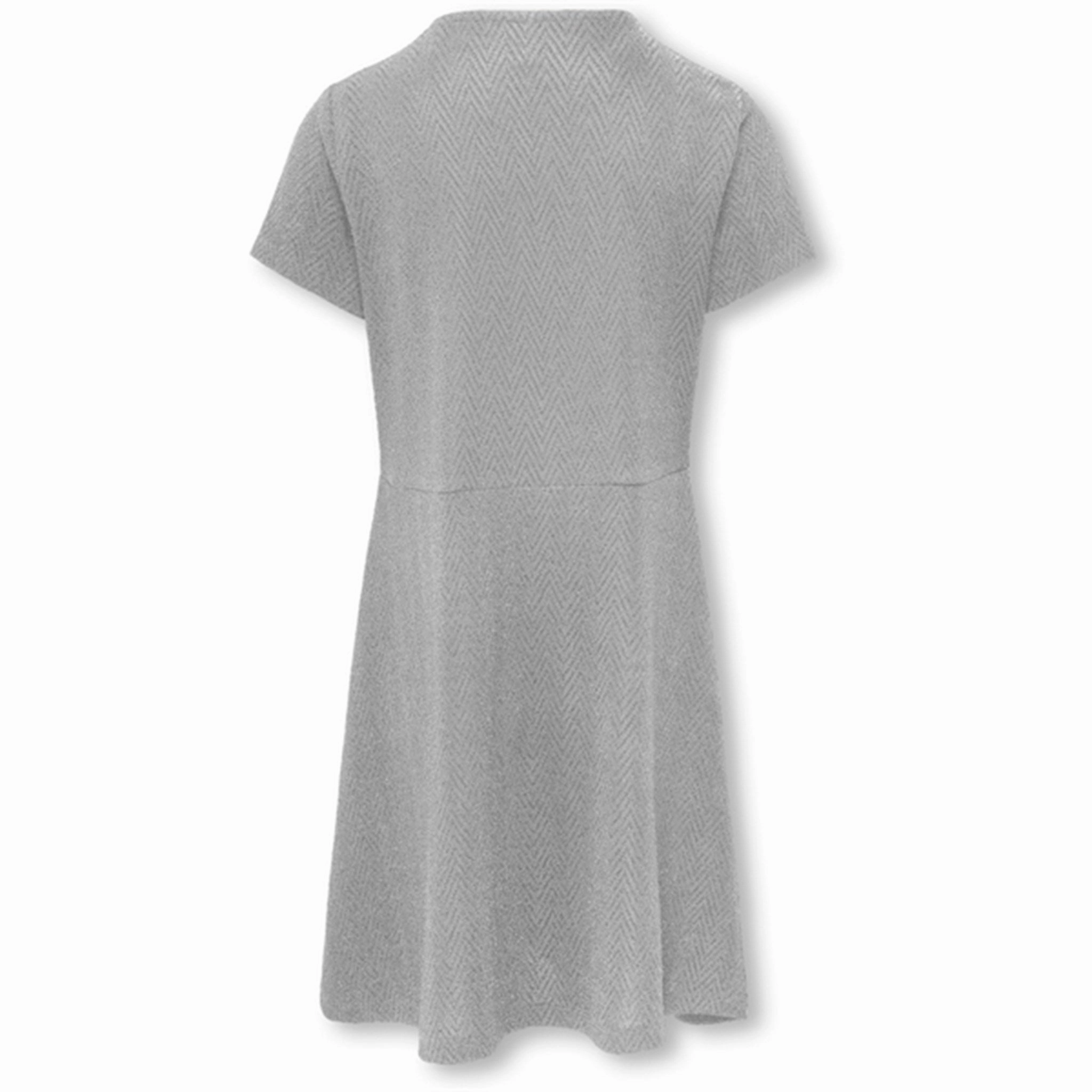 Kids ONLY Silver Black/Silver Glitter Lisa Glitter Dress Stain-Guard-Finish Event Ready